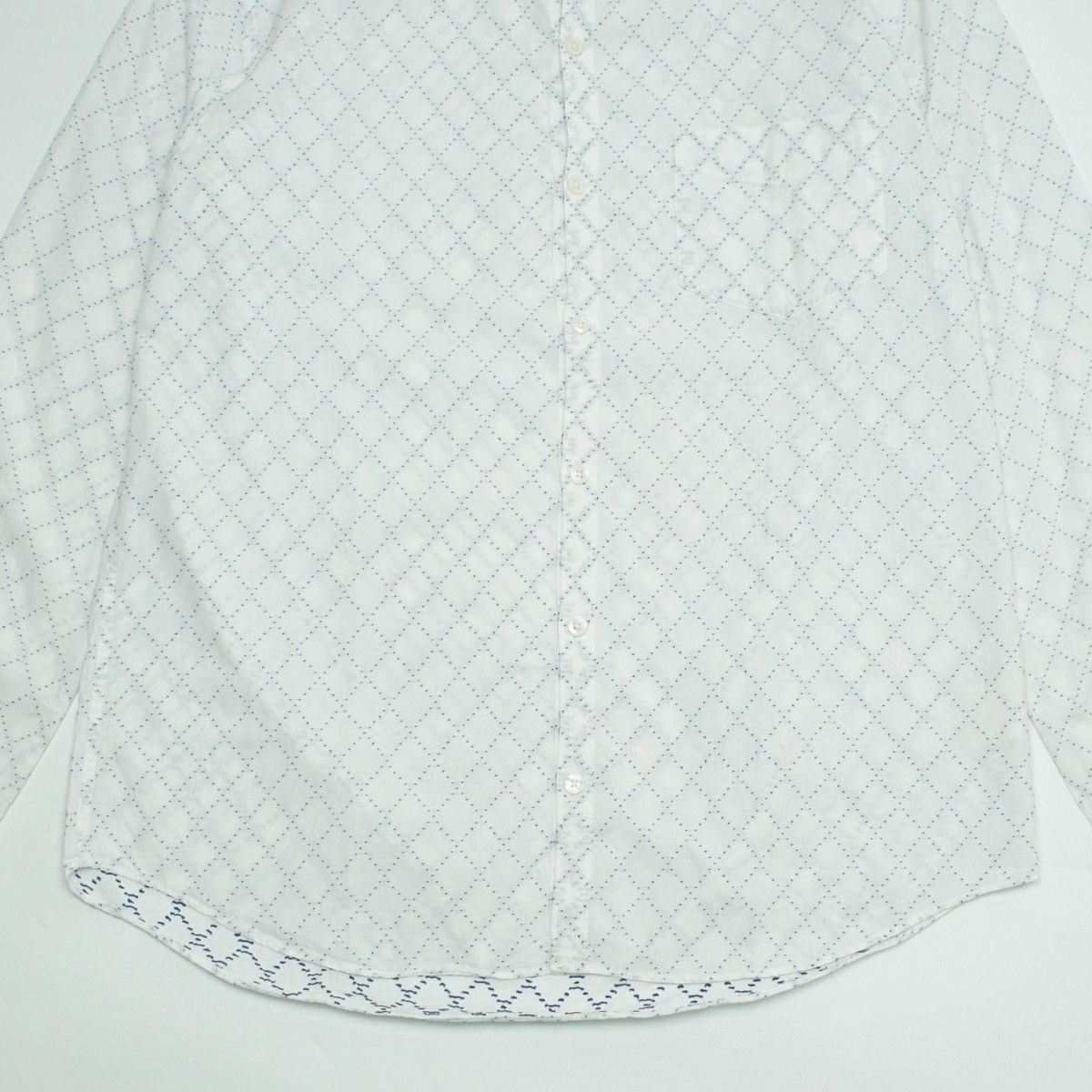 Takeo Kikuchi *NoTariff Takeo Kikuchi Stitch Pattern LS Shirt Size US L / EU 52-54 / 3 - 4 Thumbnail