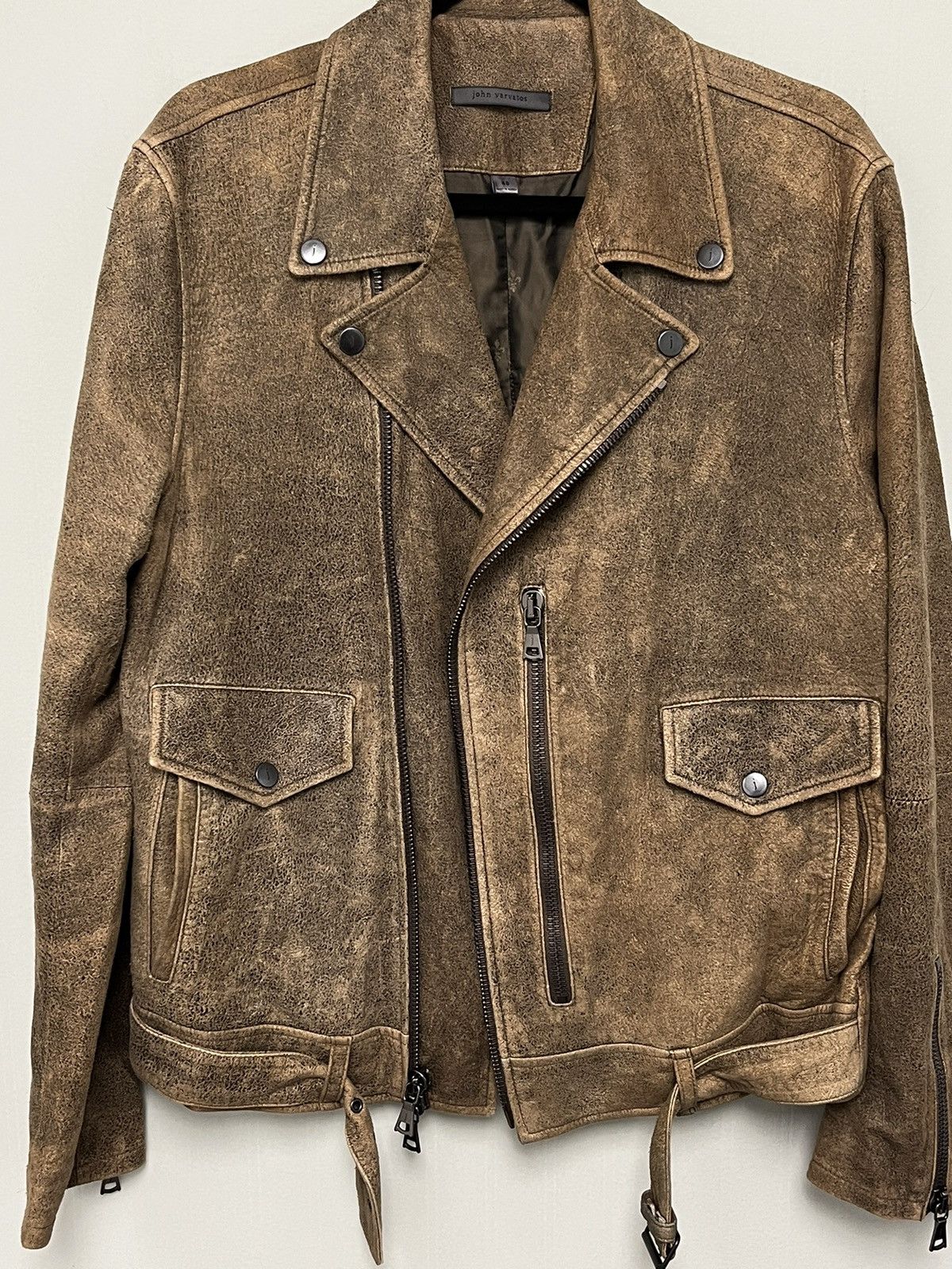 John Varvatos Belted biker jacket. 48 Size US M / EU 48-50 / 2 - 11 Thumbnail