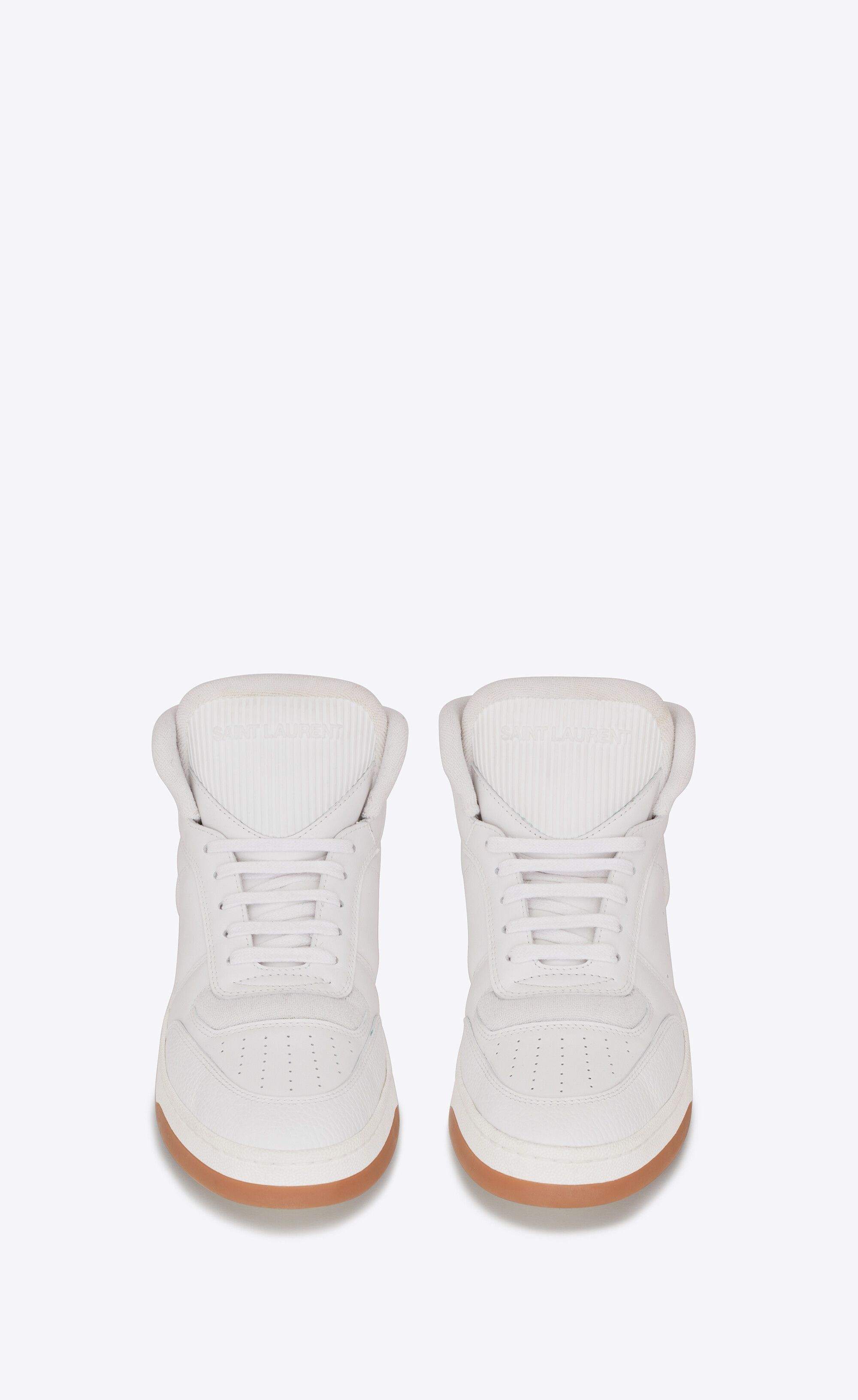 Saint Laurent Paris o1s1wg110225 711250 SL/80 Mid-Top Sneakers Smooth Leather Size US 9.5 / EU 42-43 - 2 Thumbnail