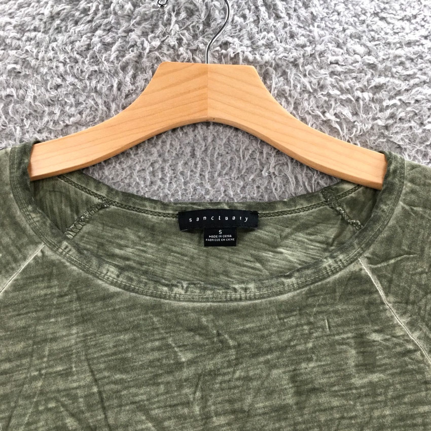 Sanctuary Sanctuary T-Shirt Womens Small Green Long Sleeve Knot Front Pullover Casual Size S / US 4 / IT 40 - 4 Thumbnail