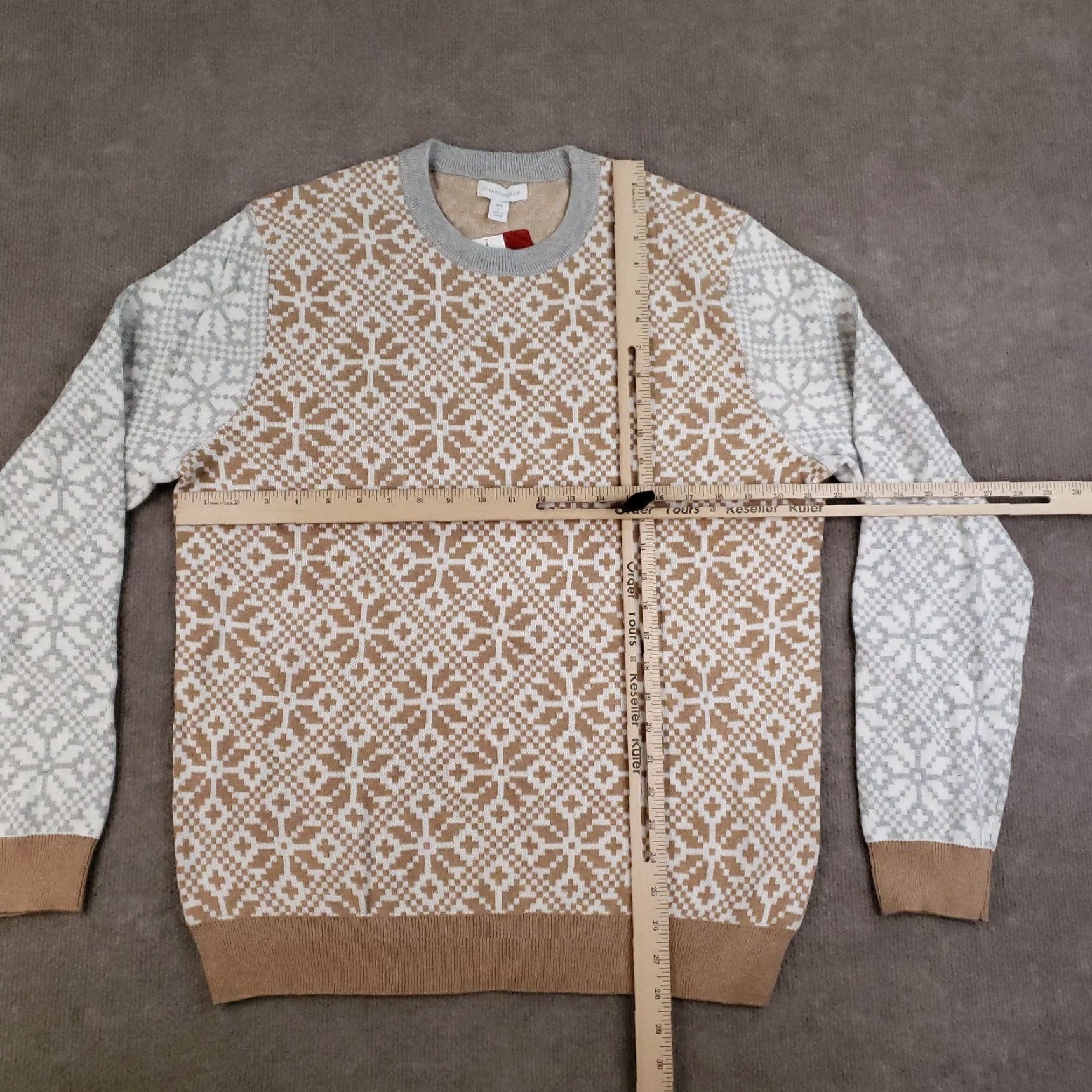 Charter Club Charter Club Sweater Mens Large Fair Isle Crewneck Holiday Snowflake Pullover Size US L / EU 52-54 / 3 - 2 Thumbnail