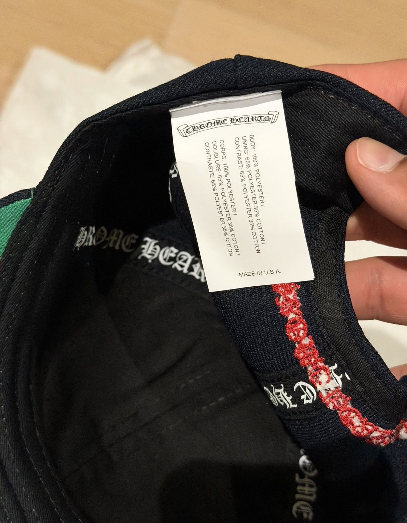 Chrome Hearts Chrome Hearts Navy Red CH Baseball Cap Embroidered Logo Size ONE SIZE - 3 Thumbnail