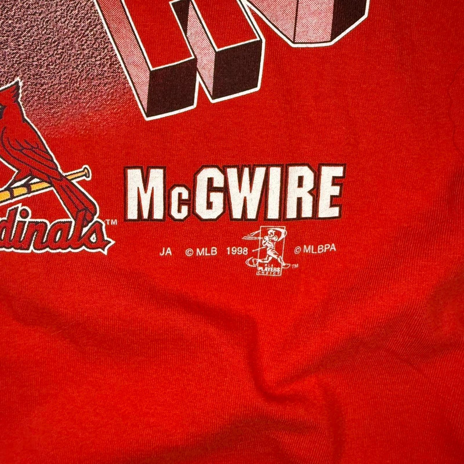 MLB × Vintage Vintage 1998 Mark McGwire St. Louis Cardinals Tee Size US L / EU 52-54 / 3 - 3 Thumbnail