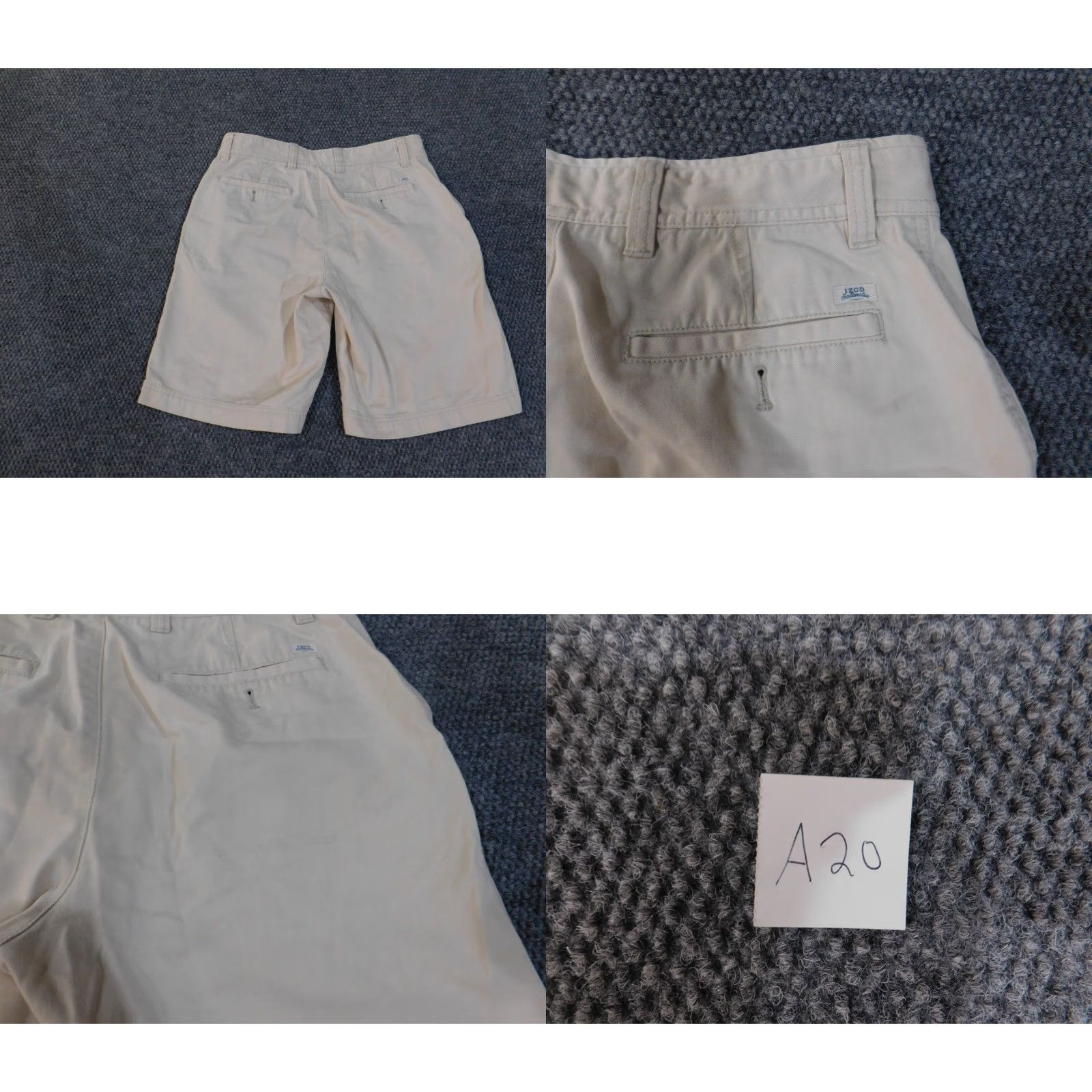 Izod IZOD Short(s) Chino 32 Beige Mens Retro Casual Golf Knit Breathable Logo Front Flat Front Size US 32 / EU 48 - 8 Thumbnail
