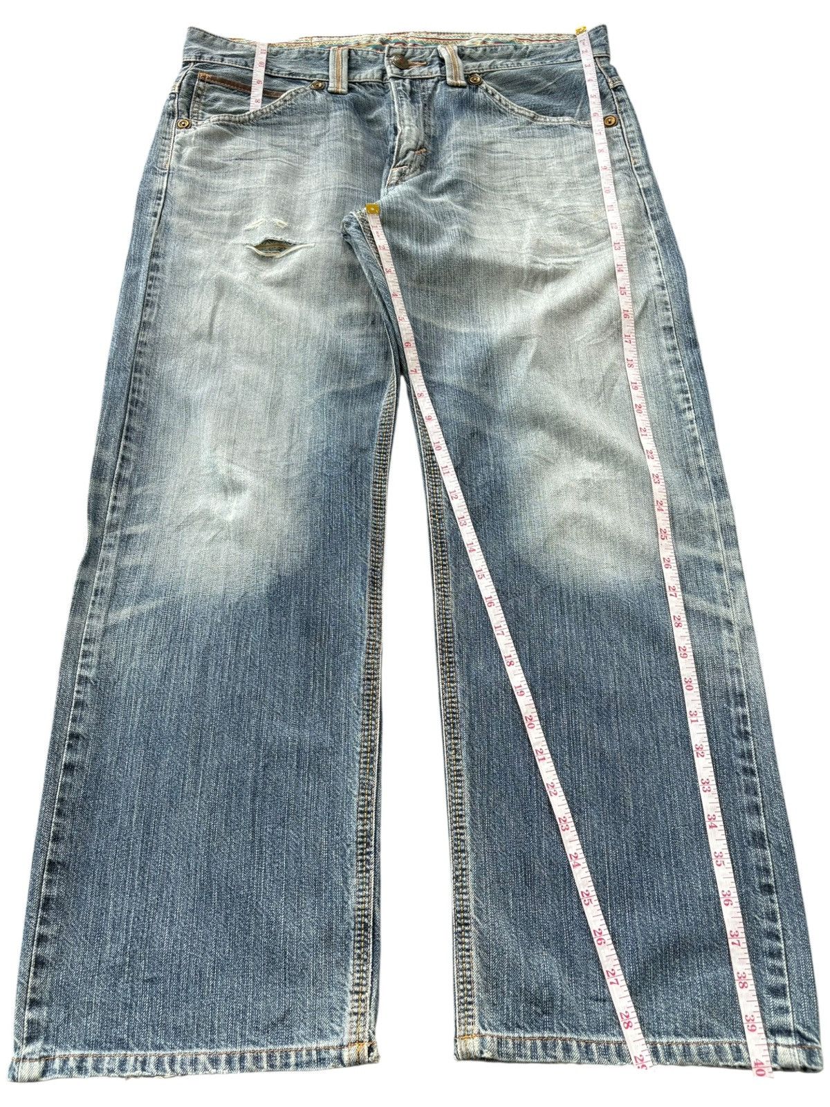 Edwin Exclusive Vintage Edwin Faded Distressed Baggy Jeans Size US 36 / EU 52 - 12 Thumbnail