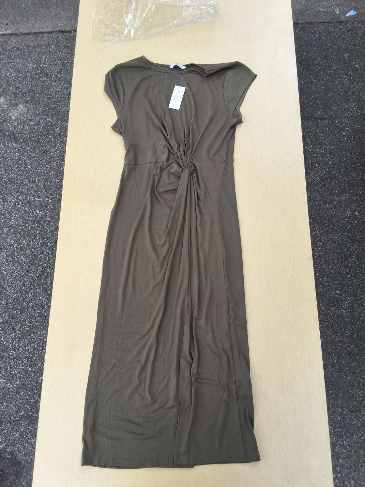 Other Cupshe Olive Green Knot-Front Midi Dress – Size Large Size L / US 10 / IT 46 - 2 Thumbnail
