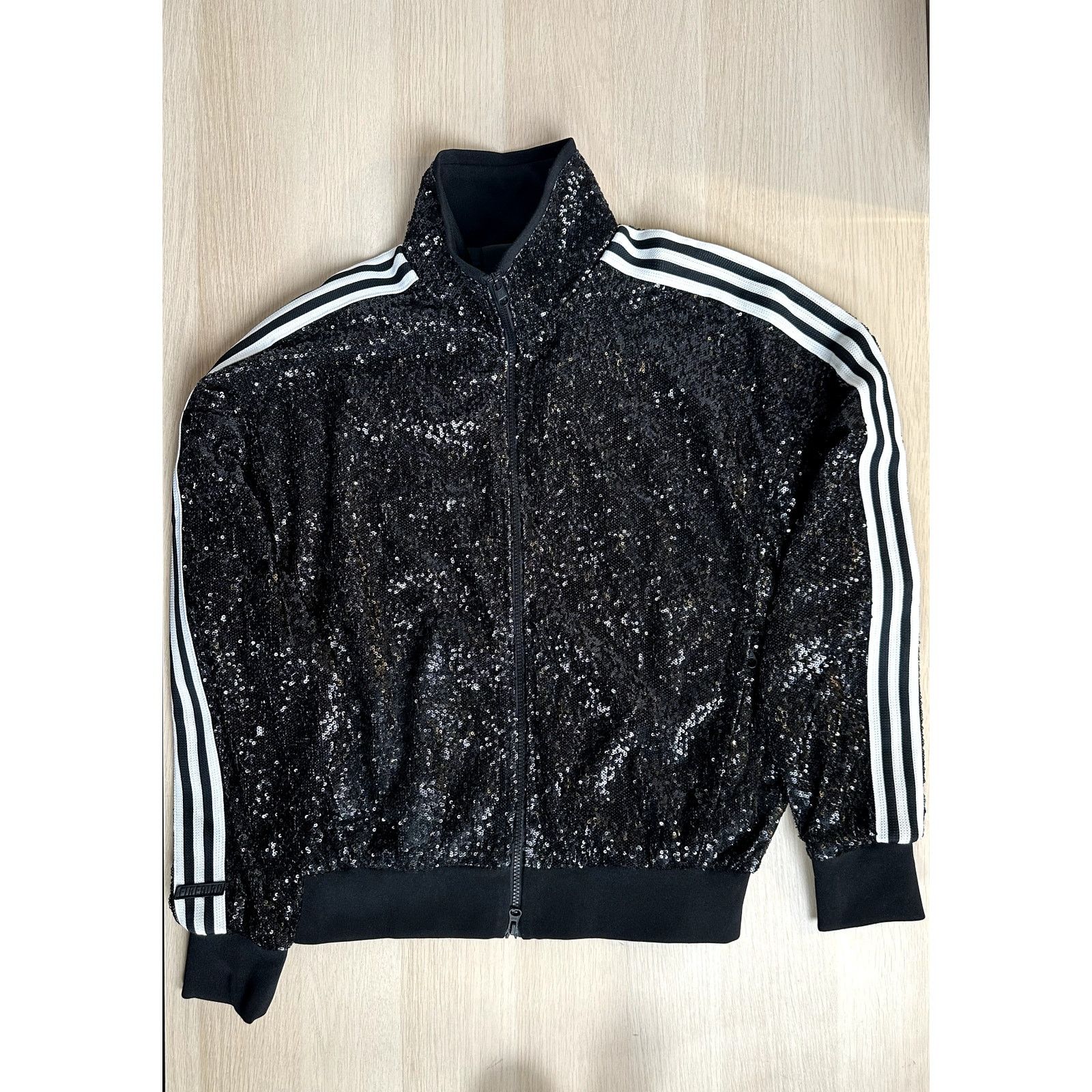 Adidas RARE! adidas Sequin Track Jacket 'Black' IA2461 - Size S Size S / US 4 / IT 40 - 1 Thumbnail