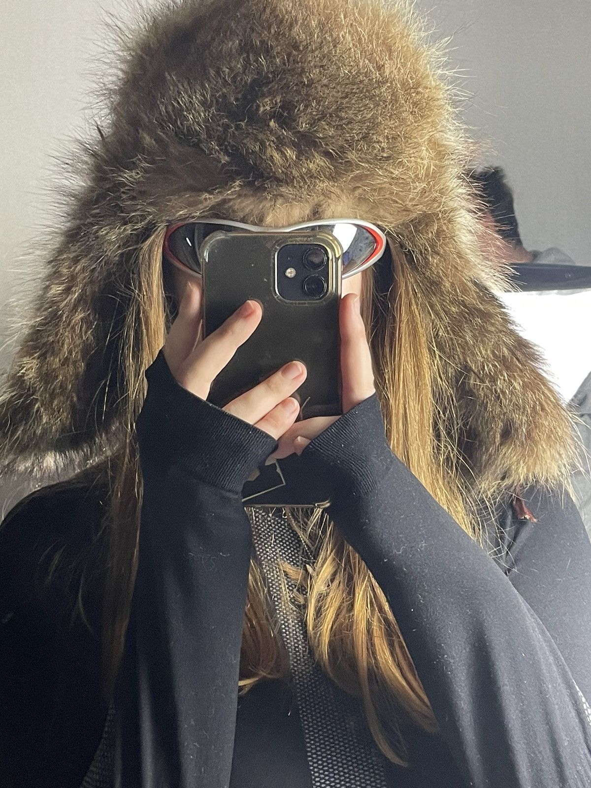 20471120 × Japanese Brand Y2K 80s Fuzzy Mohair Hat Vintage Wolf Ushanka ASAP style Size ONE SIZE - 1 Thumbnail