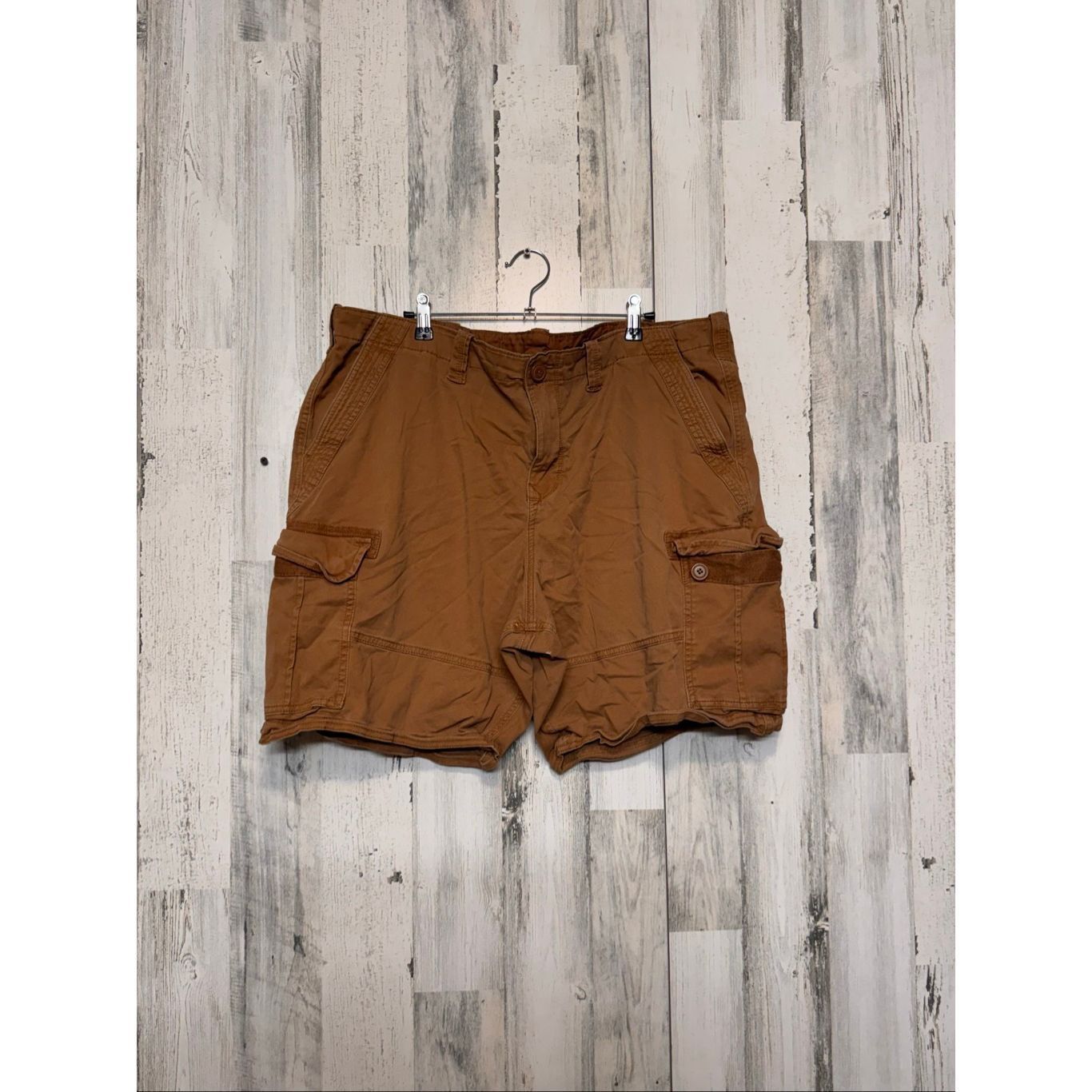 George George Men’s Brown Cargo Shorts Size 44 Stretch Cotton Utili Size US 44 / EU 60 - 5 Thumbnail