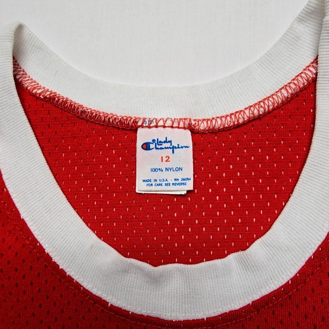Champion Vintage Champion Jersey Red Mesh Tank Top Womens Size 12 Size XL / US 12-14 / IT 48-50 - 5 Thumbnail
