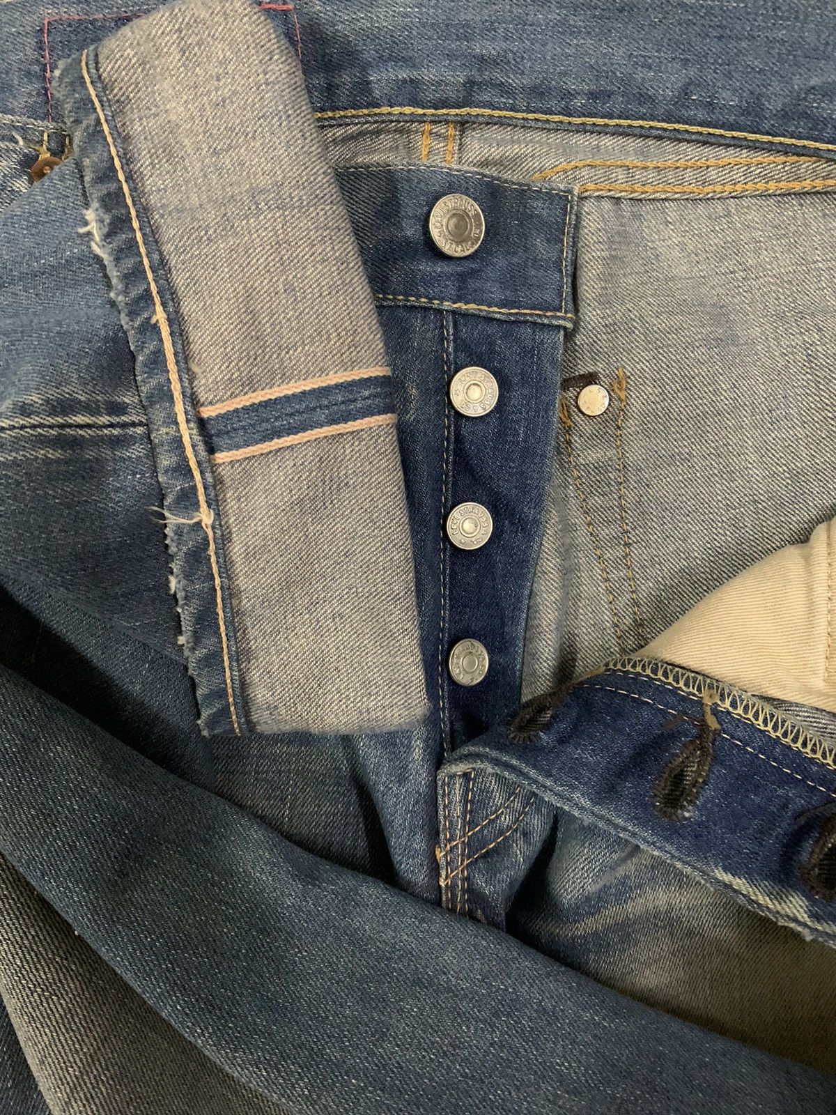 Levi's Vintage 70s Levis 501XX Big E Selvedge Mud Wash Jeans Size US 32 / EU 48 - 5 Thumbnail
