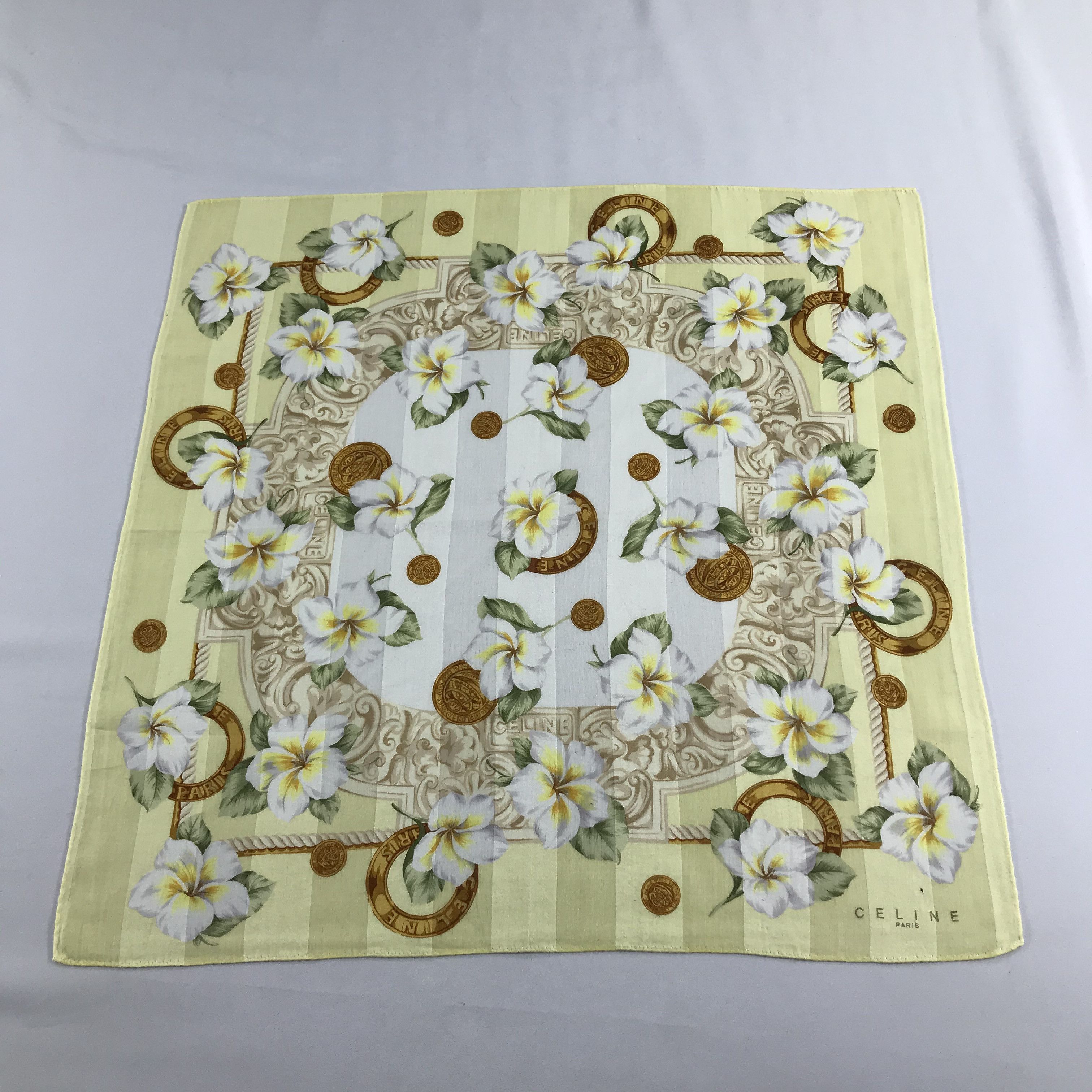 Celine Celine Floral Handkerchief Neckerchief Bandana H840 Size ONE SIZE - 2 Thumbnail