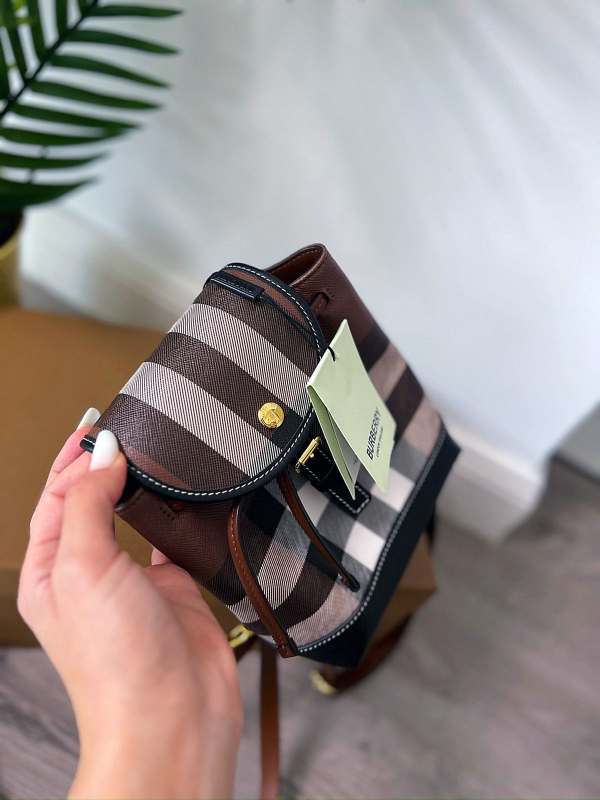 Burberry BURBERRY Micro checked canvas backpack Size ONE SIZE - 6 Thumbnail
