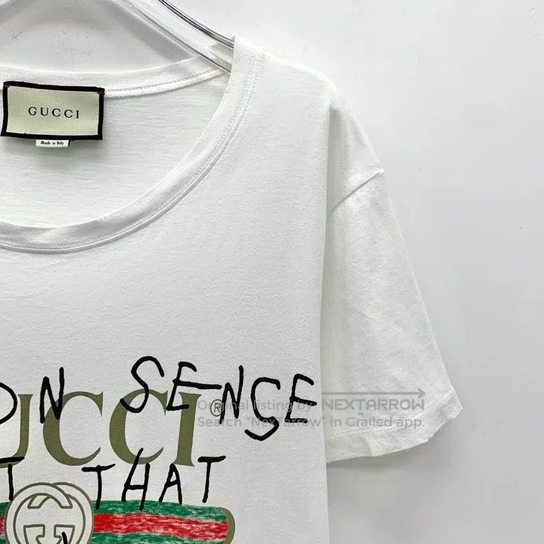 Gucci Gucci White logo letter graffiti printed cotton round-neck Size US XS / EU 42 / 0 - 3 Thumbnail