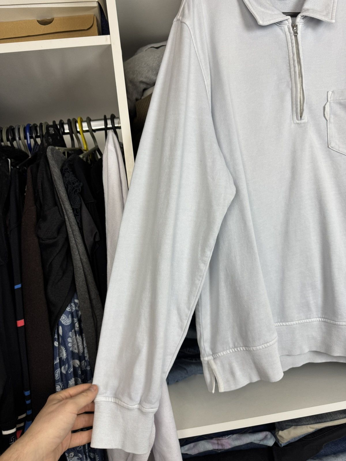 YMC YMC Men's 1/4 Zip Collared Sweatshirt Size US L / EU 52-54 / 3 - 10 Thumbnail