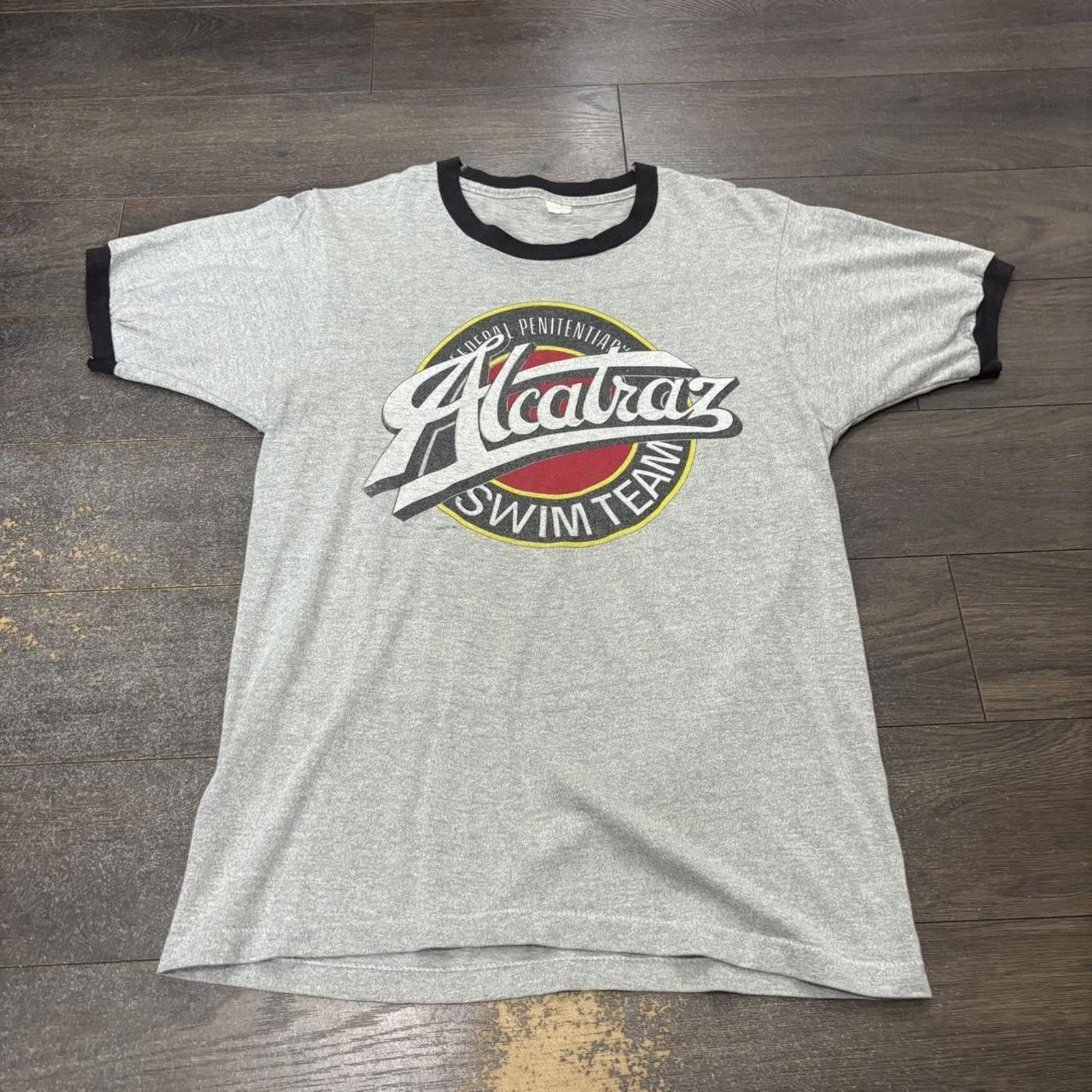 Other Vintage Alcatraz swimming team ringer t shirt 80s M Size US M / EU 48-50 / 2 - 3 Thumbnail