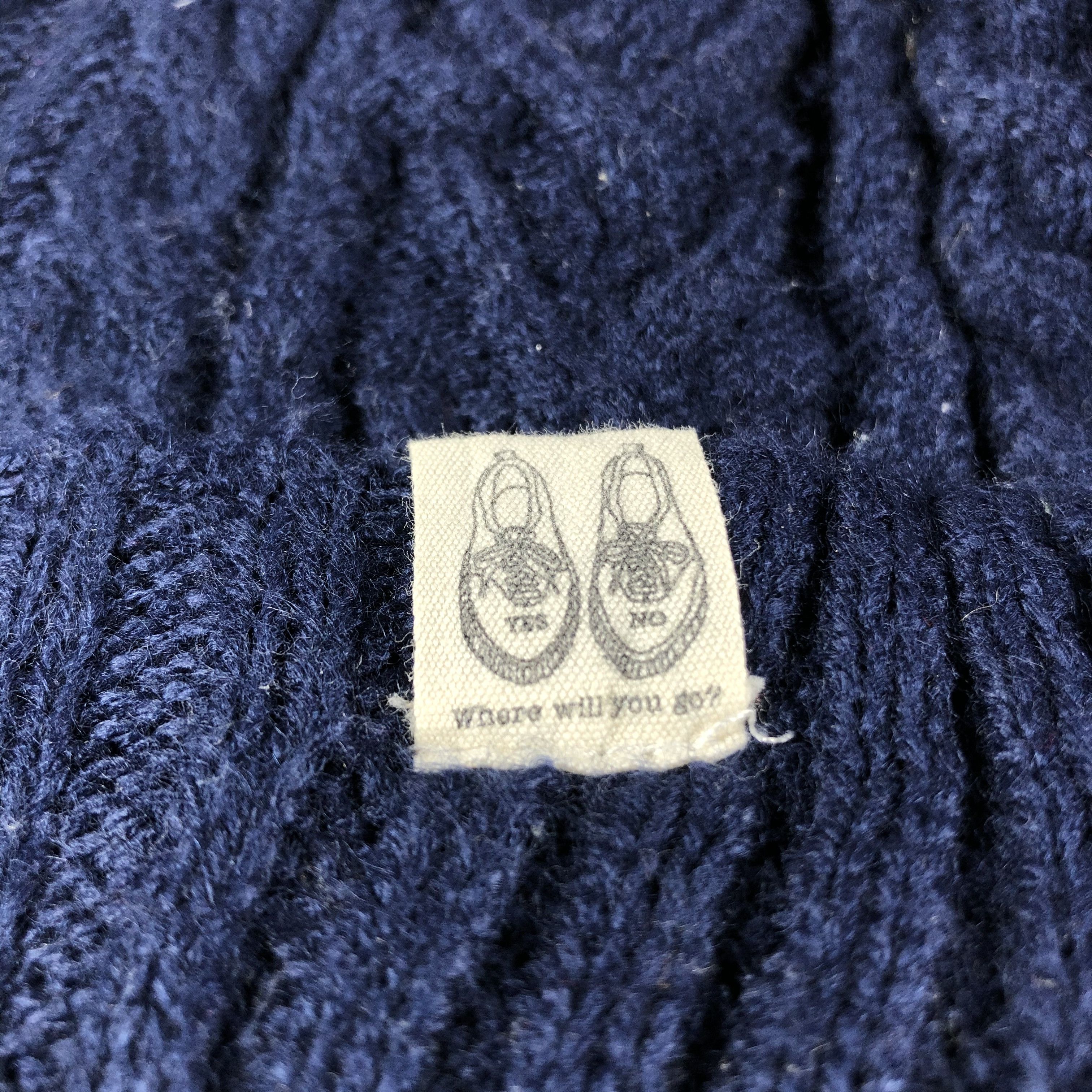 Vintage Cable Knit Fisherman Beanie Snowcap Snow Hat B652 Size ONE SIZE - 4 Thumbnail