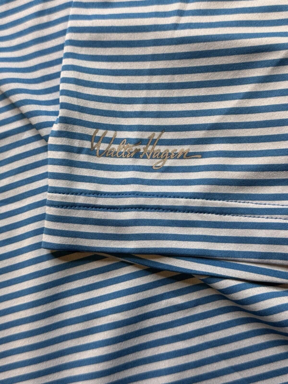 Other Walter Hagen 11 Majors Men's Med Blue Stripe Golf Polo [701] Size US M / EU 48-50 / 2 - 5 Thumbnail