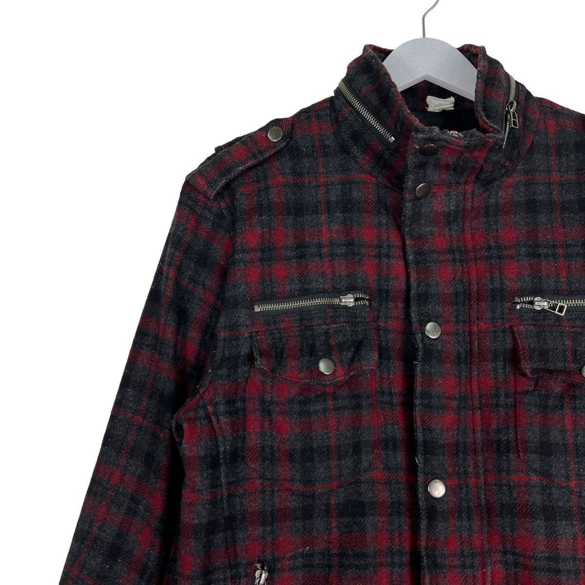 Japanese Brand 🔥 SEMANTIC DESIGN WOOL PLAID ZIPPER JACKET Size US M / EU 48-50 / 2 - 7 Thumbnail