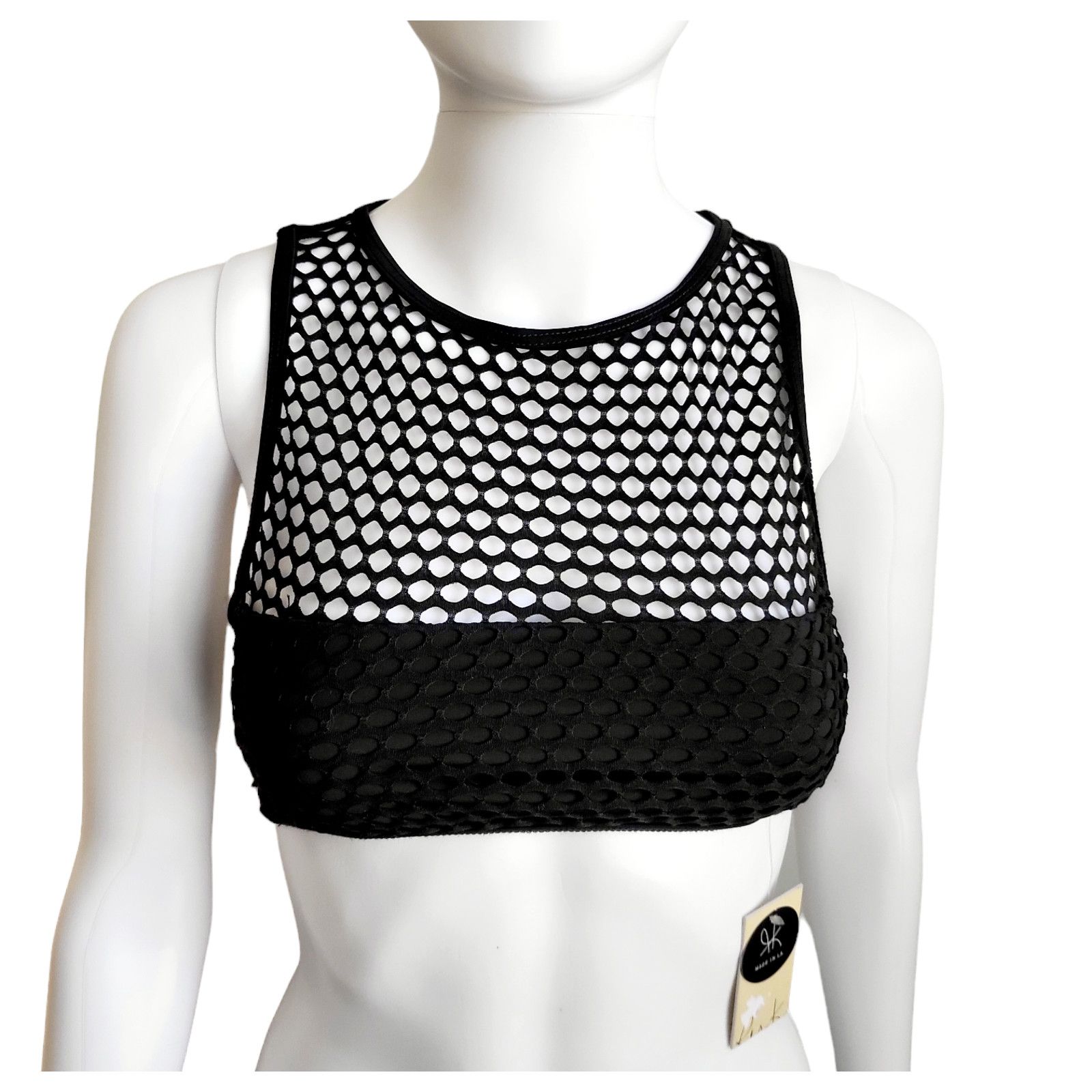 Other NWT RISK Seaside Top Y2K Fishnet Mesh Tankini Pullover MD Size M / US 6-8 / IT 42-44 - 6 Thumbnail
