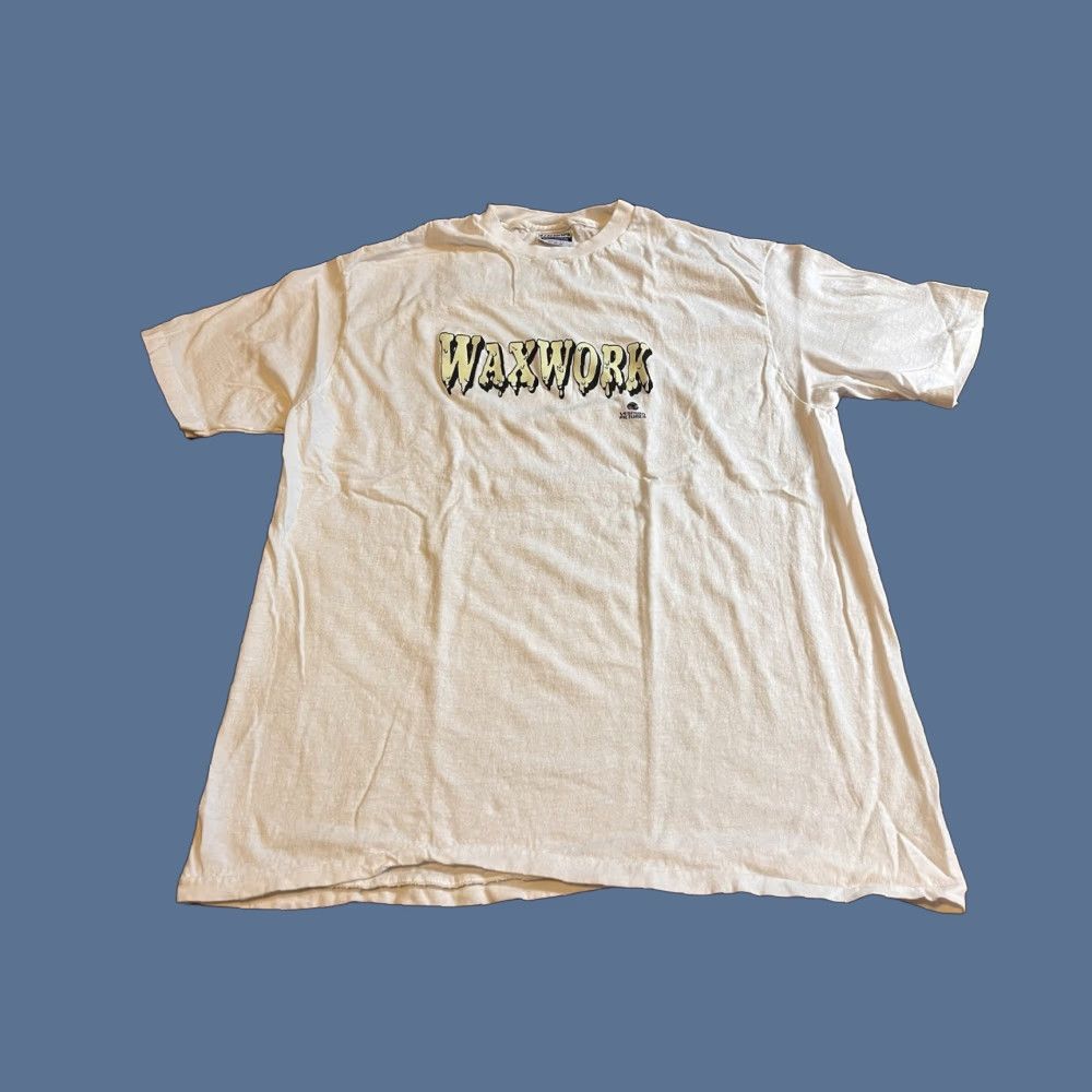 Hanes VINTAGE Waxwork Horror Movie Promo Shirt Men’s XL White Hanes T-Shirt Glow in the Dark 80s Movie Theme Mens Holidays? Size US XL / EU 56 / 4 - 1 Thumbnail