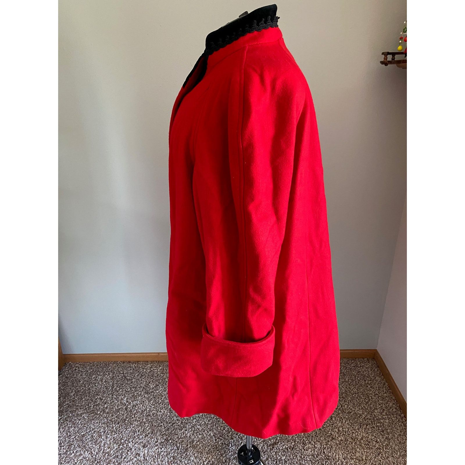 Vintage lady suzette swing coat vintage 60s union made red black Size 3XL / US 20-22 - 9 Thumbnail