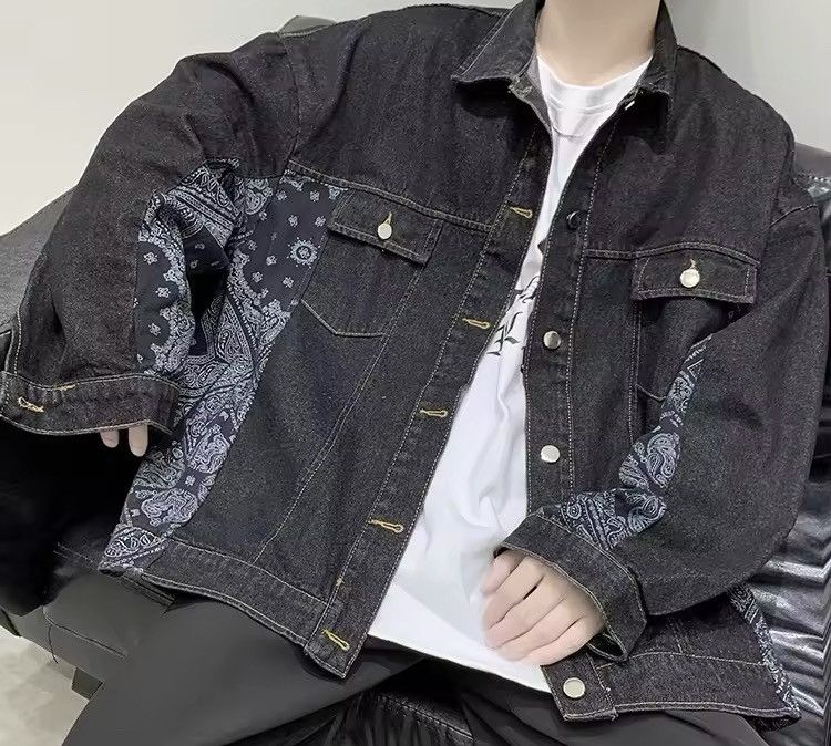 Japanese Brand 💥New Limited Release Side Bandana Denim Jacket Size US XL / EU 56 / 4 - 3 Thumbnail