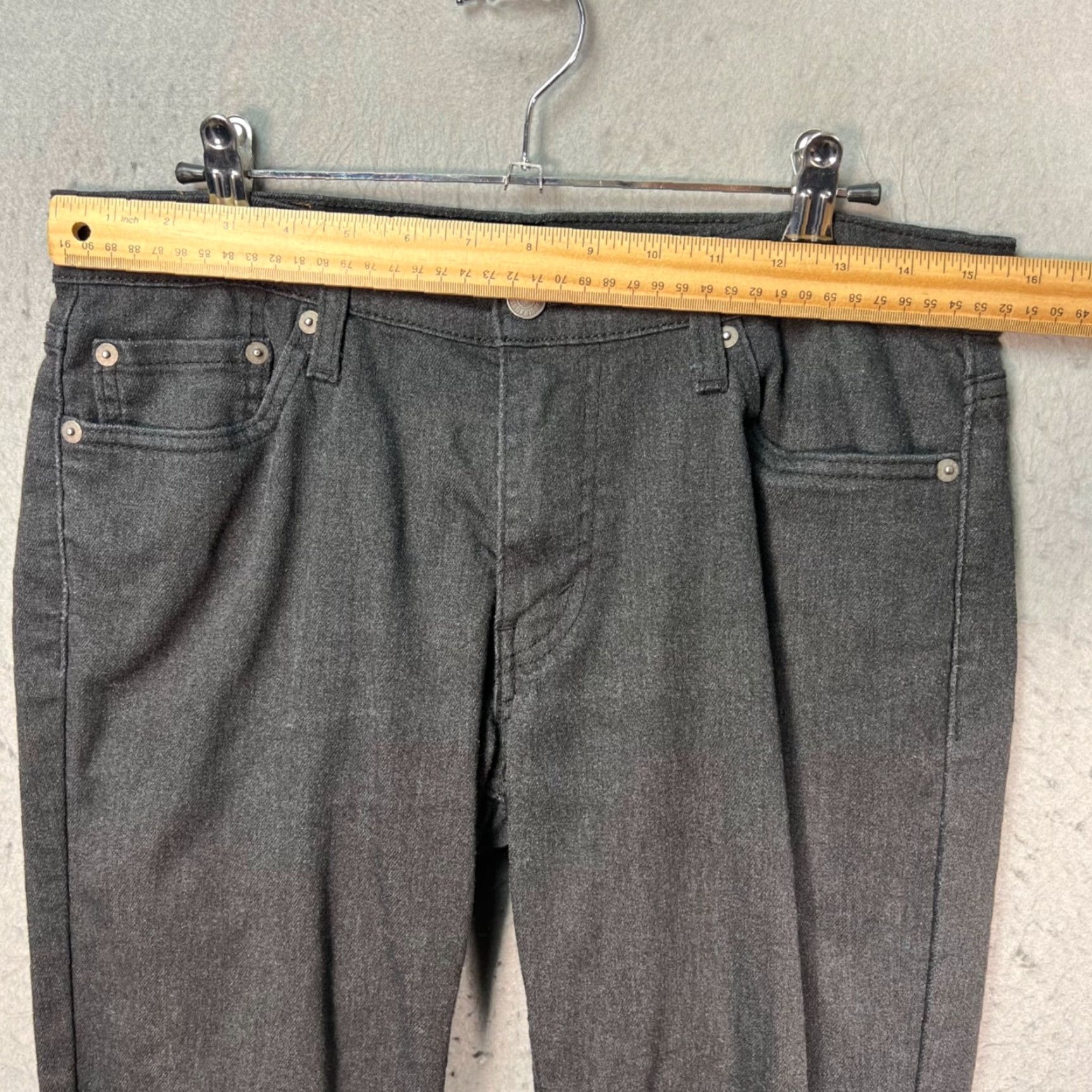 Levi's Levi's 511 Mens Size 30 x 28 Slim Fit Black Stretch Jeans Cotton Blend Denim Size US 30 / EU 46 - 6 Thumbnail
