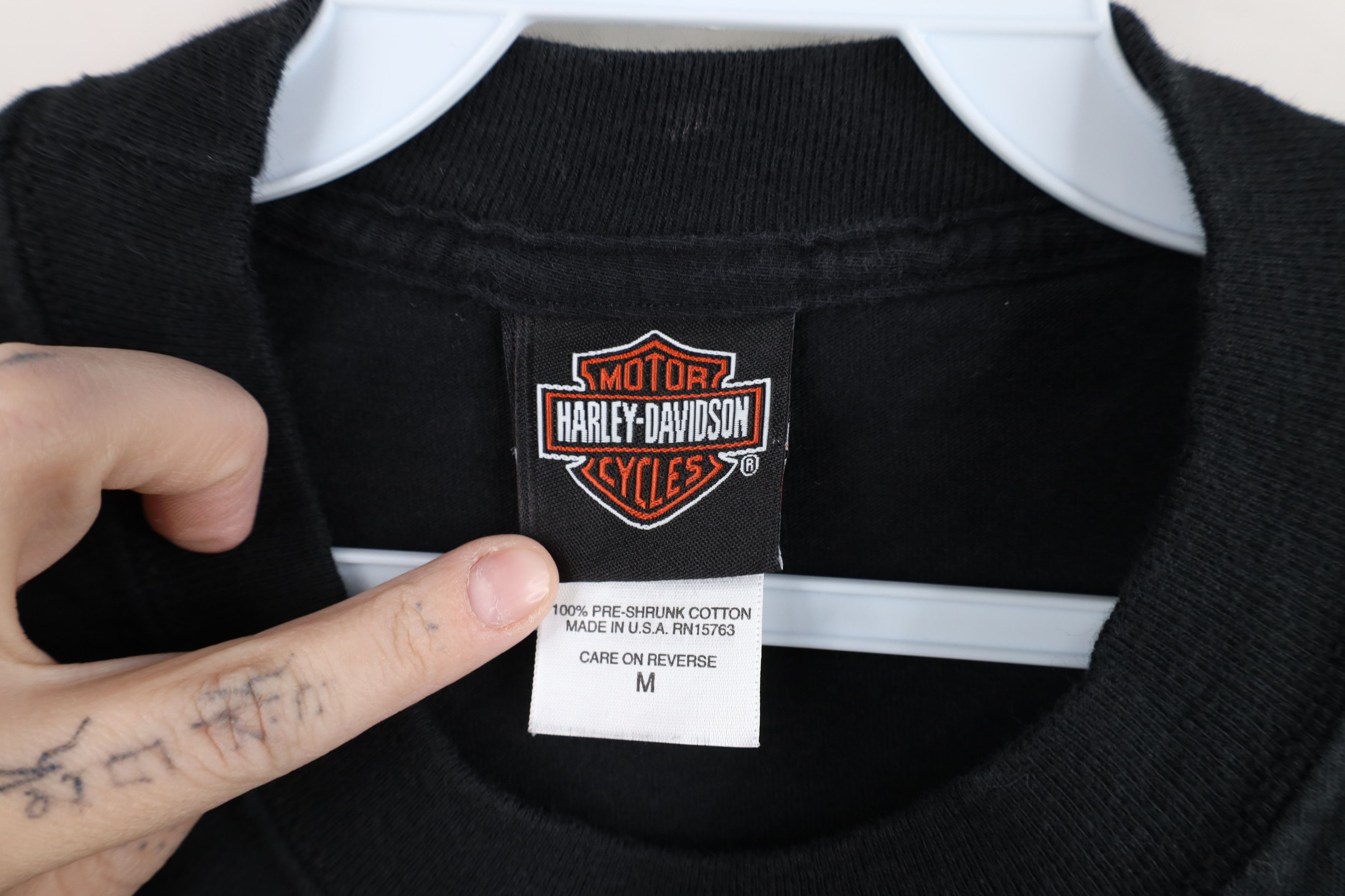 Harley Davidson Vintage Harley Davidson Spell Long Sleeve T-Shirt Black USA Size US M / EU 48-50 / 2 - 9 Thumbnail