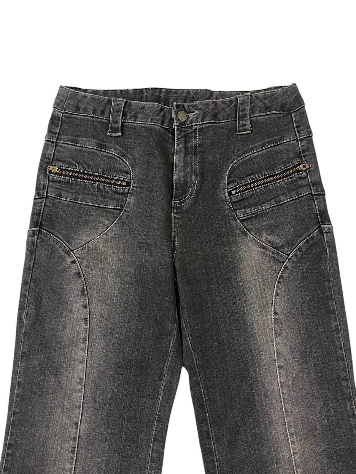 If Six Was Nine FLARED💥 Japan Nuovo Pintuck Archived Flare Jeans Size US 30 / EU 46 - 3 Thumbnail