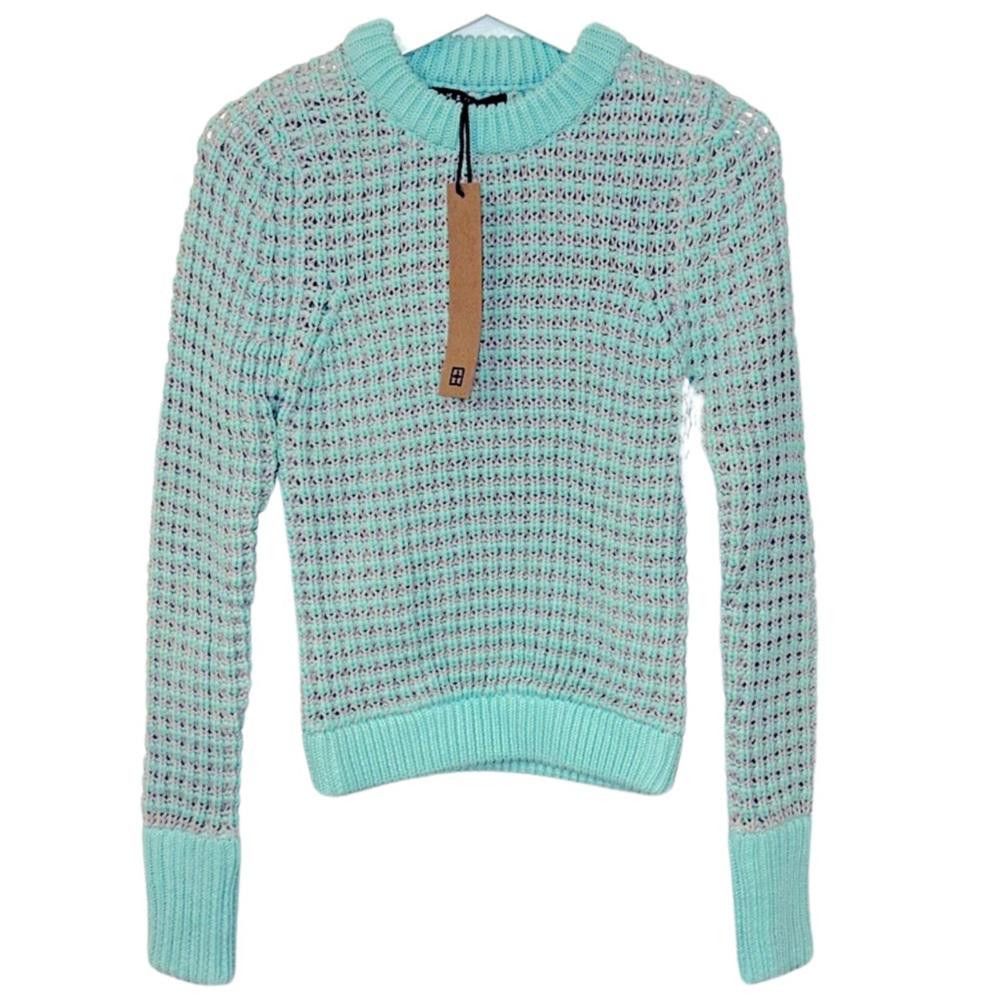Ksubi Ksubi Waffle Knit Sweater size XS Listerine / Light Gray Size XS / US 0-2 / IT 36-38 - 1 Thumbnail