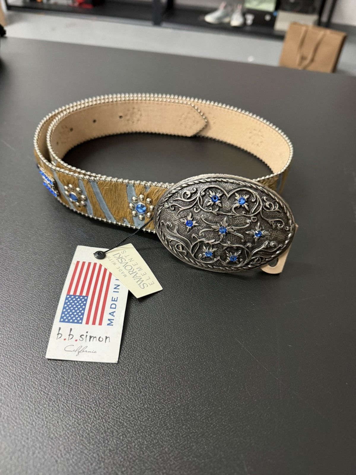 B.B. Simon B.B. Simon Swaroski Belt Size 32 - 1 Thumbnail