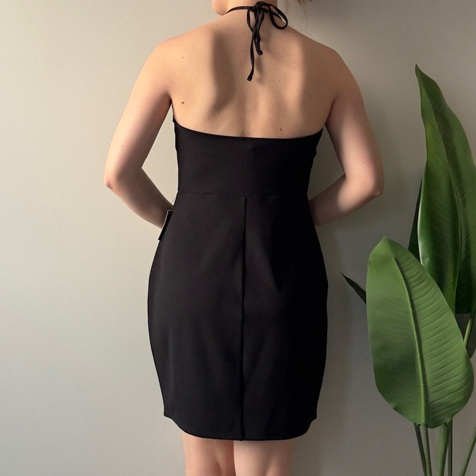 black express dress Stunning Vintage Express Midi Silk Dress - Special Occasion main image 0