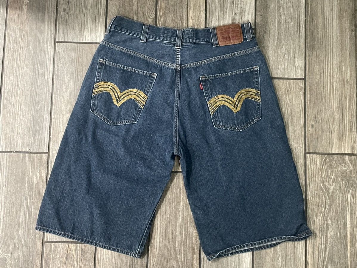 Levi's Levis Navy Blue Denim Shorts Size 38" / US 16 / IT 52 - 2 Thumbnail