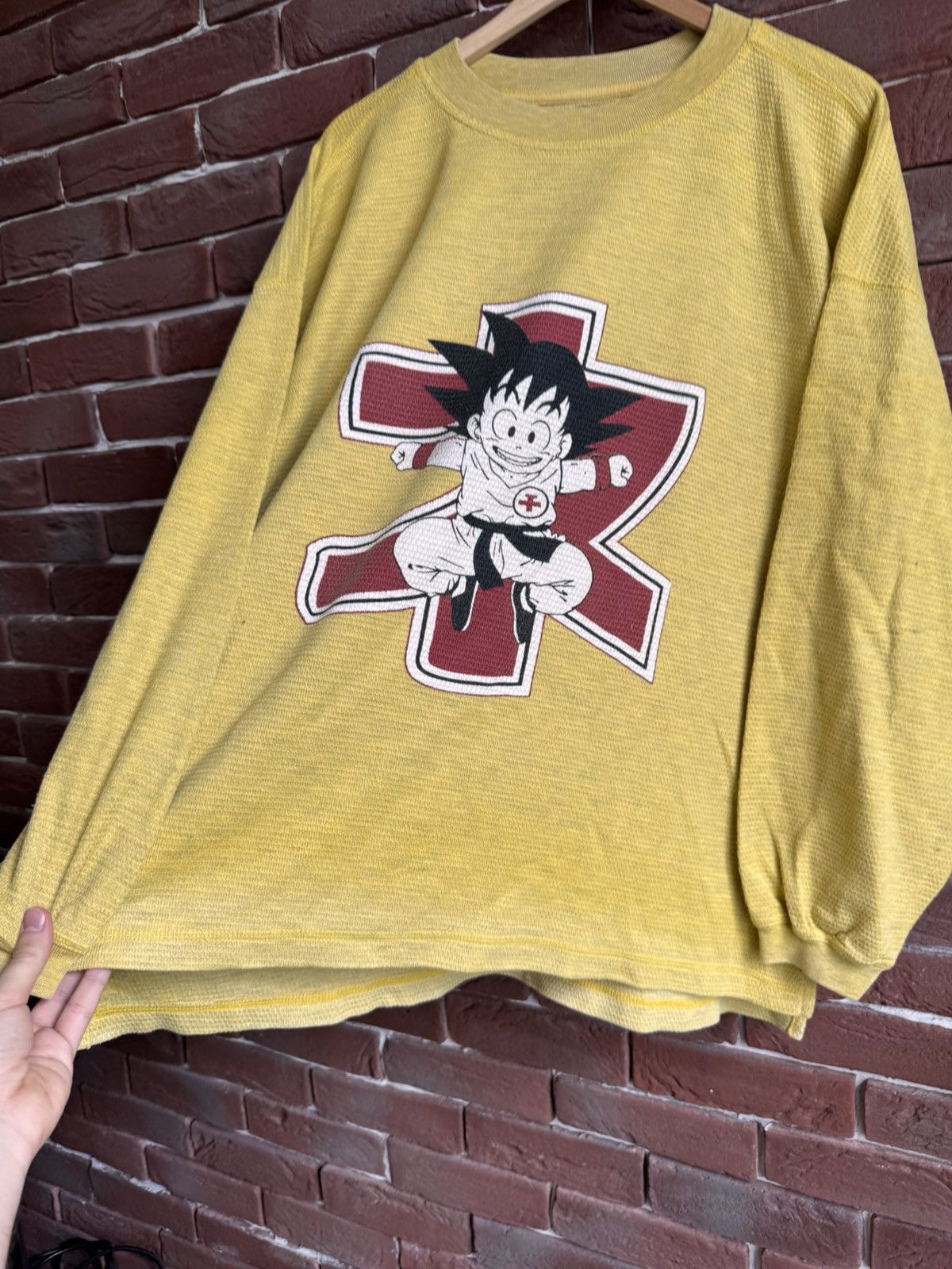 Anime Rare 90s Vintage Dragon Ball Bad Mad Goku Anime TShirt Size US XL / EU 56 / 4 - 6 Thumbnail