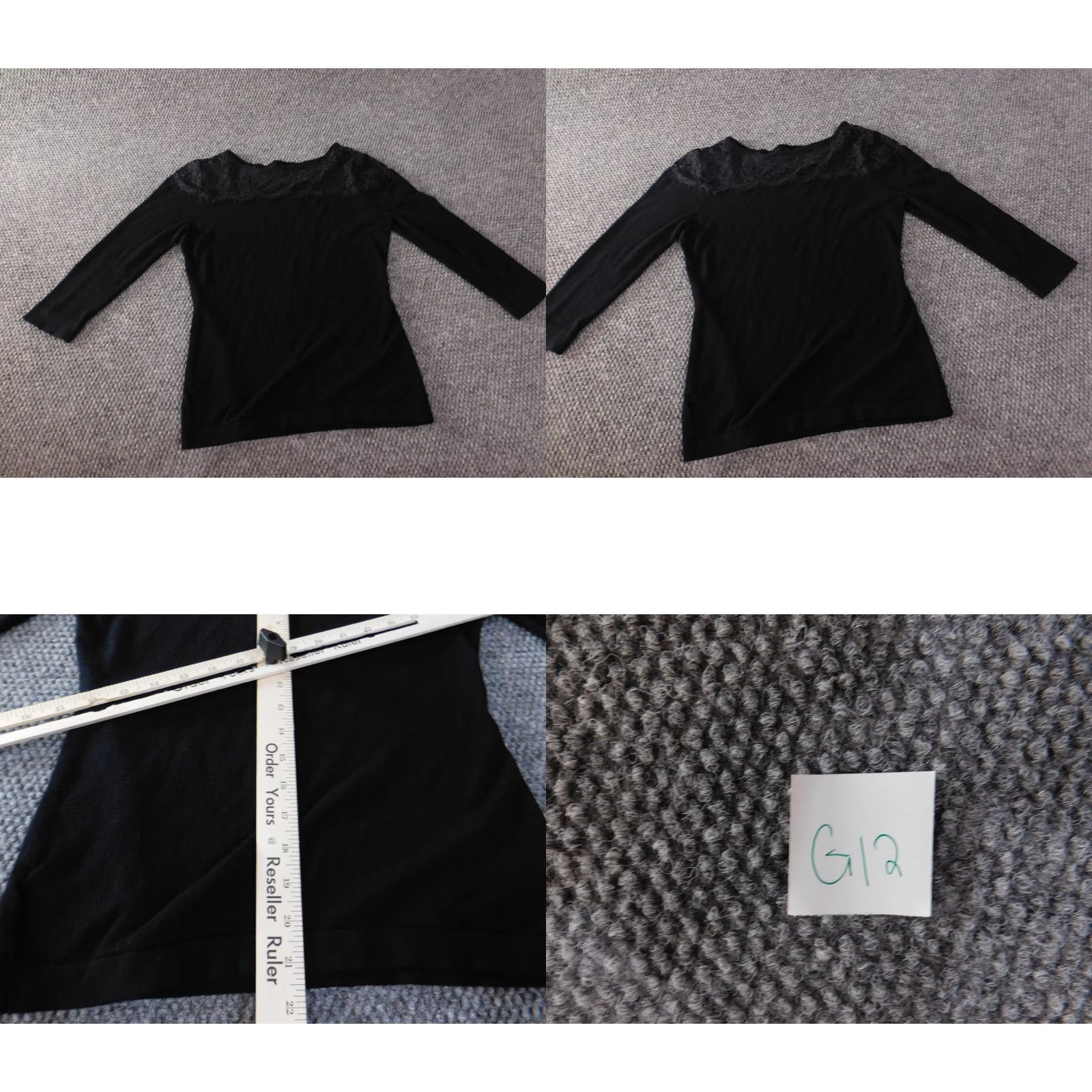 Express Express Blouse Womens Medium Black Lace Pullover Stretch Top Casual shirt Size M / US 6-8 / IT 42-44 - 9 Thumbnail