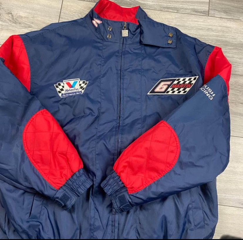 Nutmeg Vtg Nutmeg Mark Martin #6 Valvoline Racing Quilt Lined Size US XL / EU 56 / 4 - 4 Thumbnail