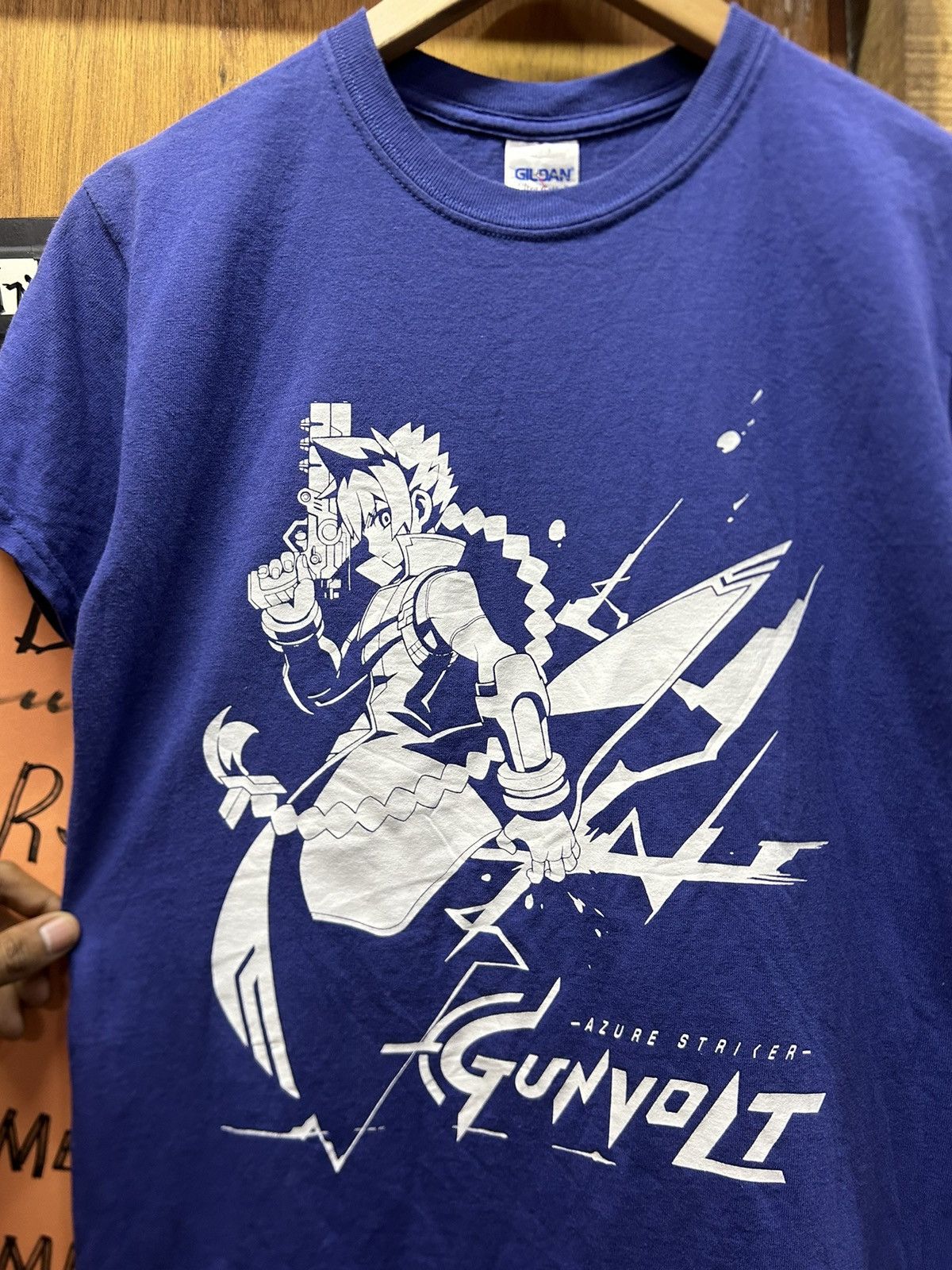 Japanese Brand × Nintendo × Playstation Vintage 2000s Azure Striker Gunvolt Game Tee Size US S / EU 44-46 / 1 - 1 Thumbnail