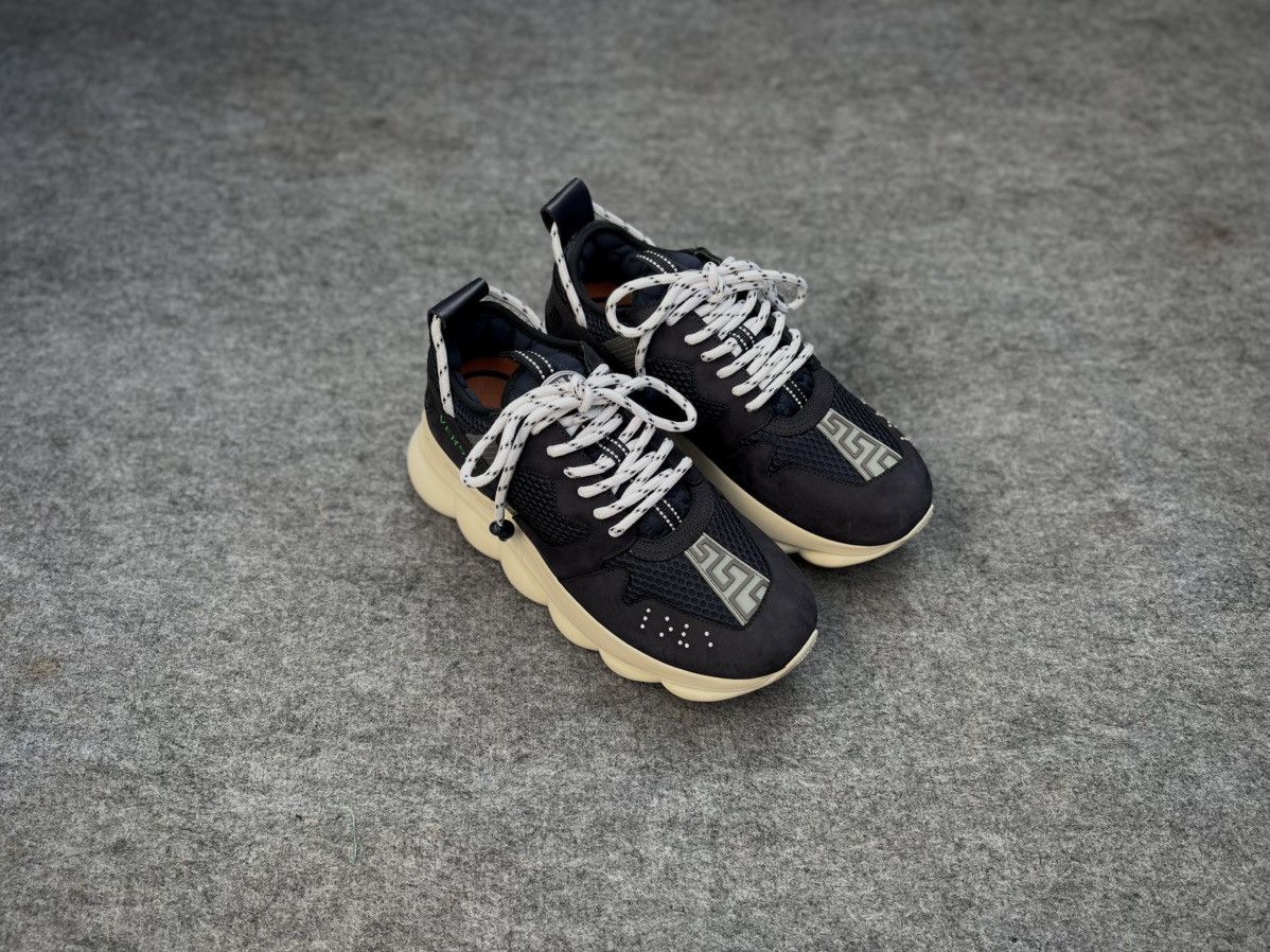 Versace Versace Chain Reaction 2 Navy Blue Sneakers Size US 7 / EU 40 - 2 Thumbnail