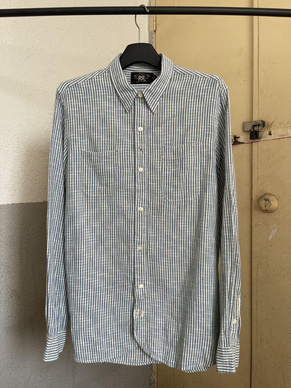 RRL Ralph Lauren RRL Double RL Striped Blue Longsleeve Button Shirt 3775279 Size US M / EU 48-50 / 2 - 2 Thumbnail