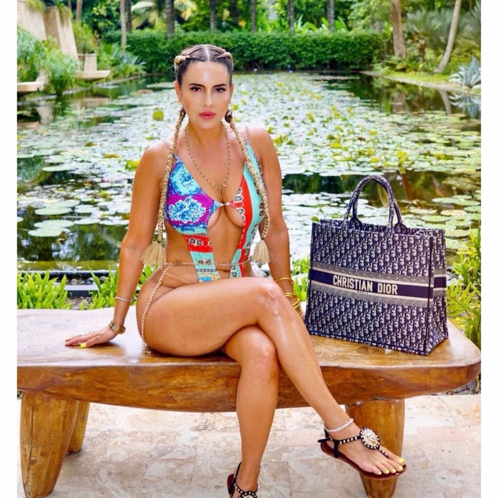 Other Multicolor One Piece Swimsuit Bikini Swimwear size S Coverup Size ONE SIZE - 7 Thumbnail
