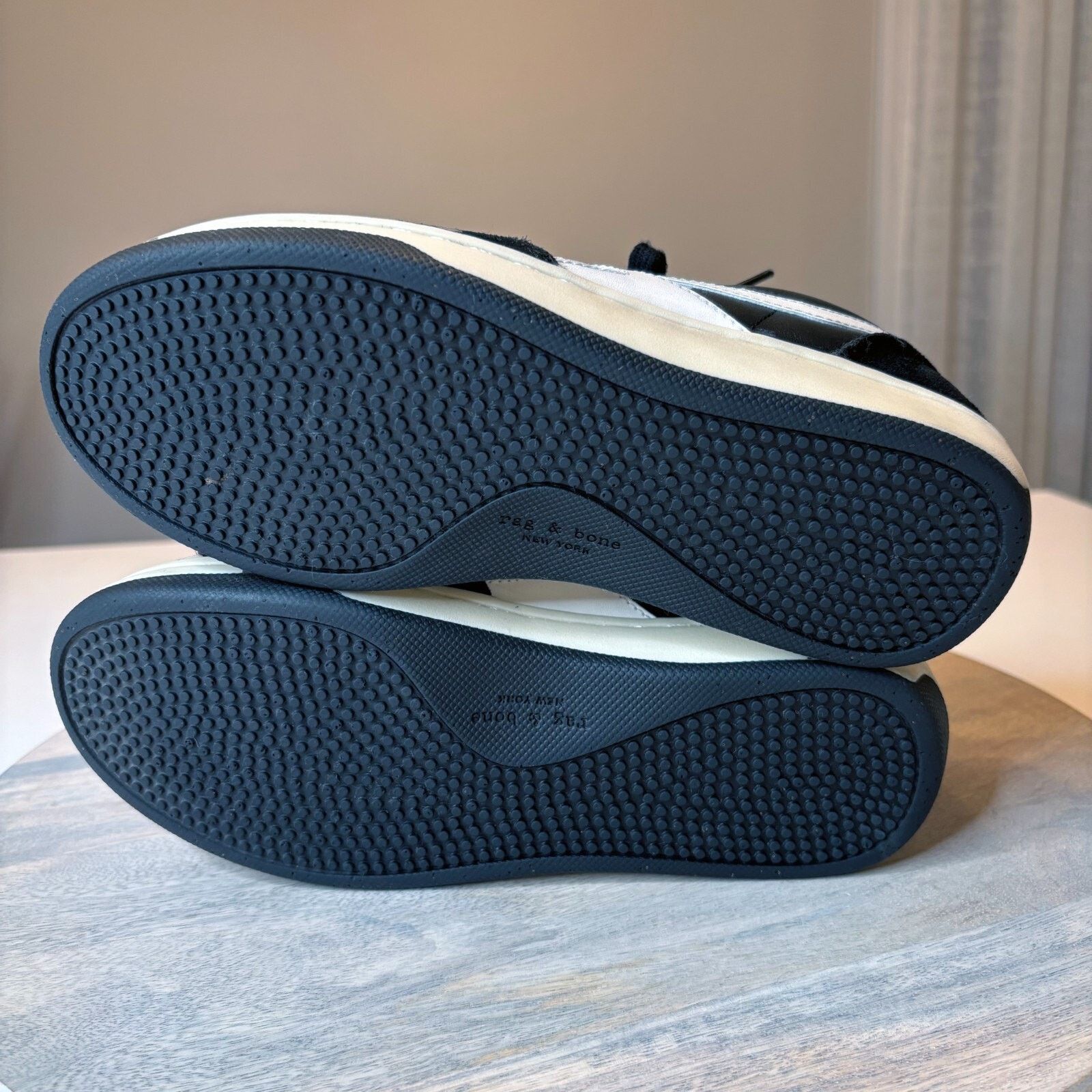 Rag & Bone Rag & Bone Retro Court Black White Sneakers EU Sz 37 US Sz 7 Size US 7 / IT 37 - 11 Thumbnail