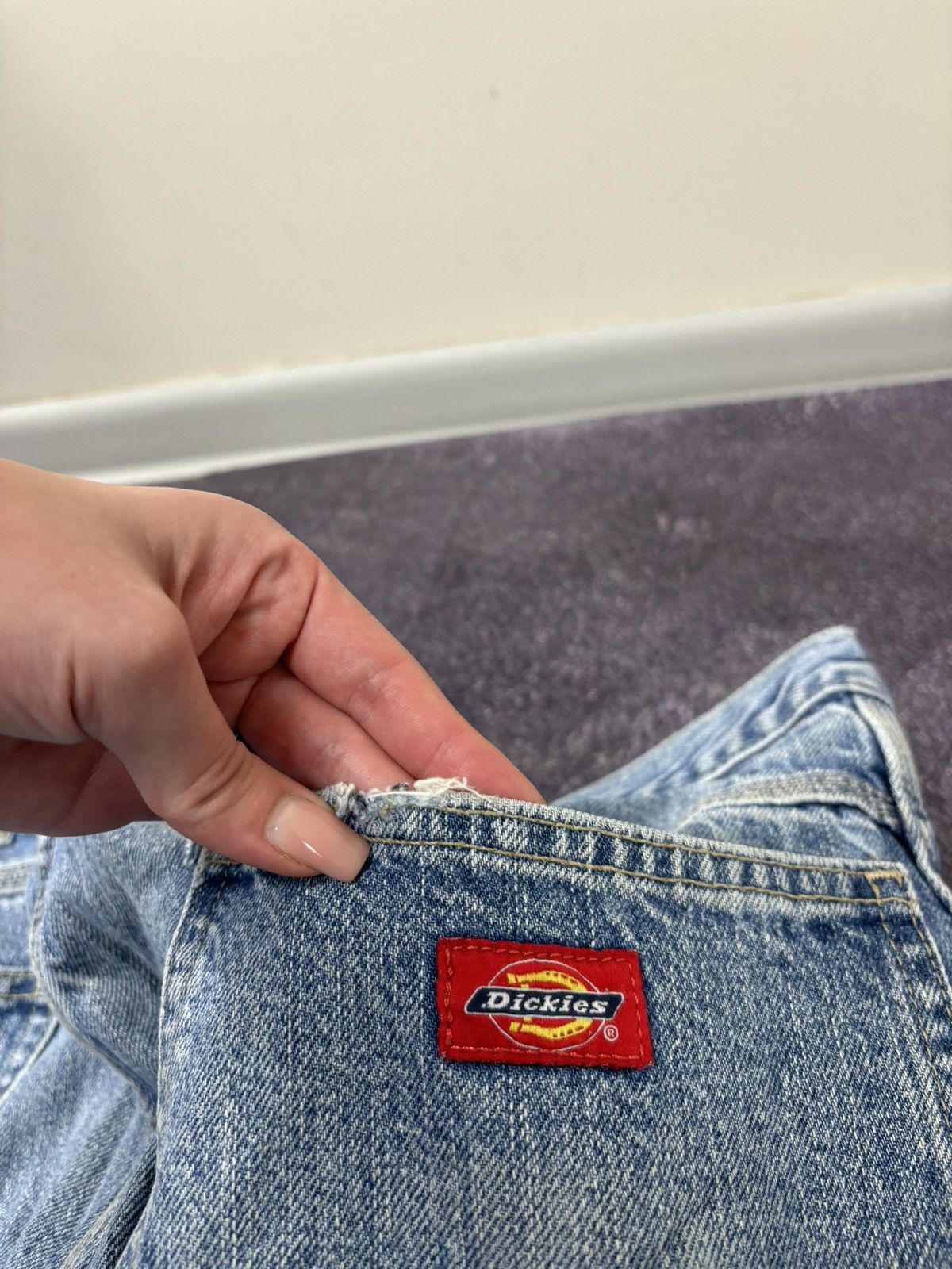 Dickies Vintage Dickies Faded Light Blue Washed Work Baggy Jeans Size US 38 / EU 54 - 6 Thumbnail