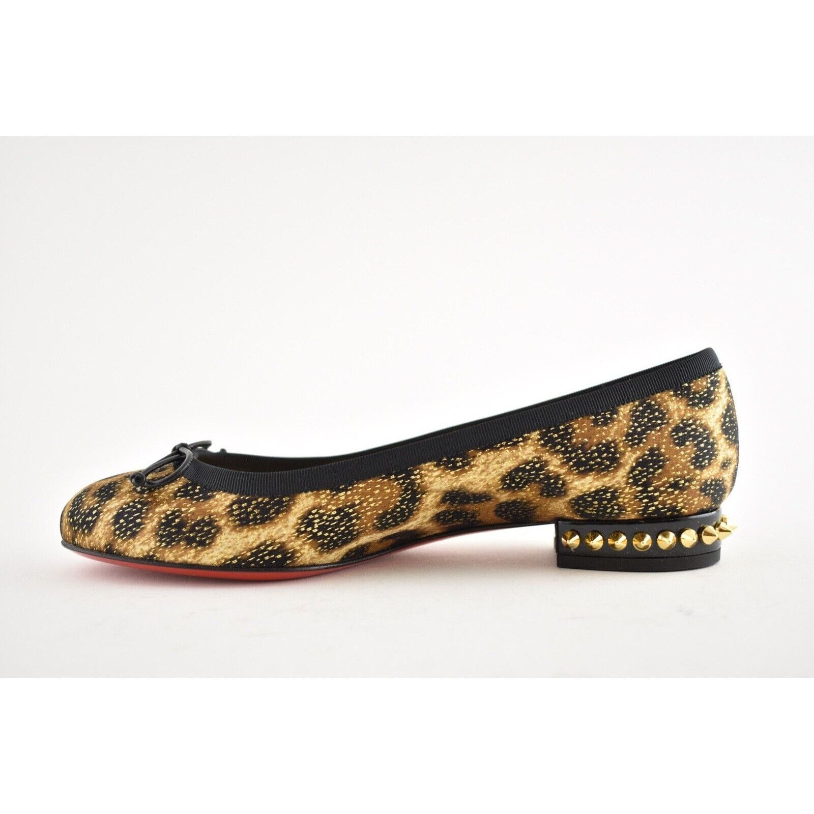 Christian Louboutin Christian Louboutin La Massine Black Gold Leopard Spike Size US 5 / IT 35 - 8 Thumbnail