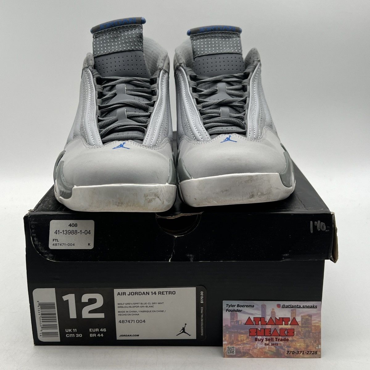 Jordan Brand Air Jordan 14 wolf grey Size US 12 / EU 45 - 2 Thumbnail