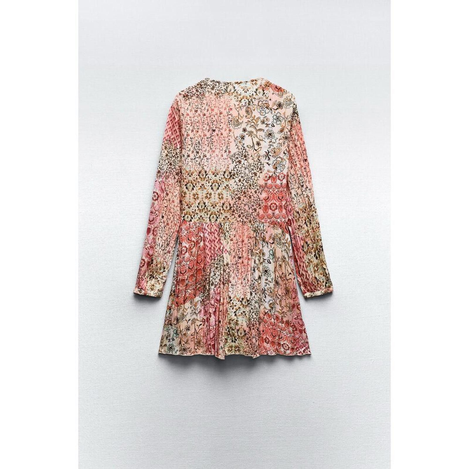 Zara ZARA PATCHWORK PRINT MINI DRESS Size S / US 4 / IT 40 - 7 Thumbnail