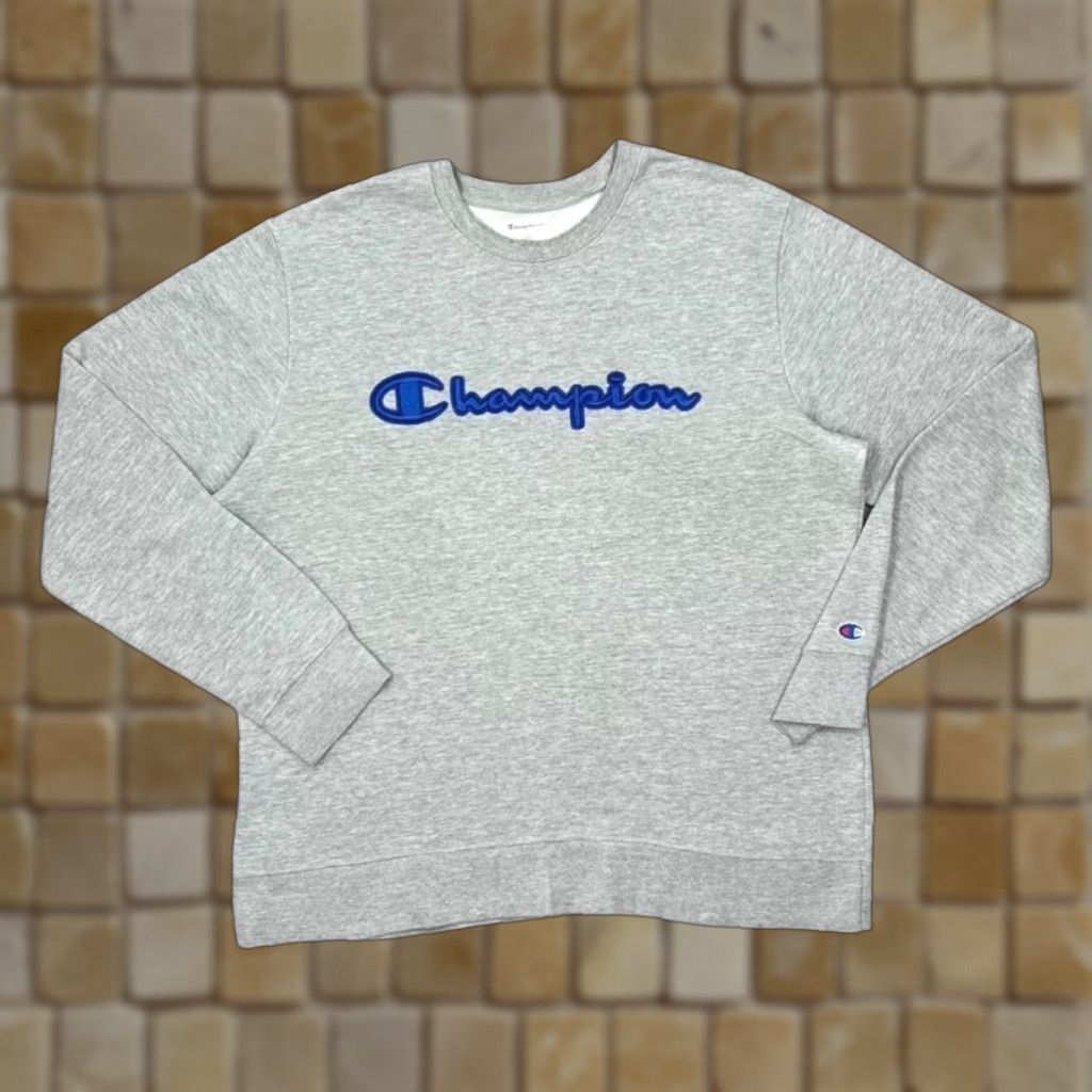 Champion Champion Elite Classic Embroidered Grey Sweatshirt Large Logo Spellout Men XL? Size US L / EU 52-54 / 3 - 1 Thumbnail
