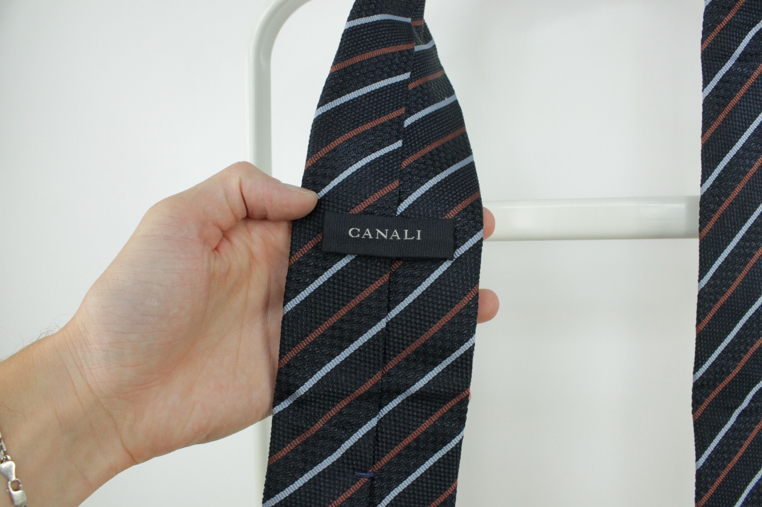 Canali Canali Striped Silk Tie Size ONE SIZE - 3 Thumbnail