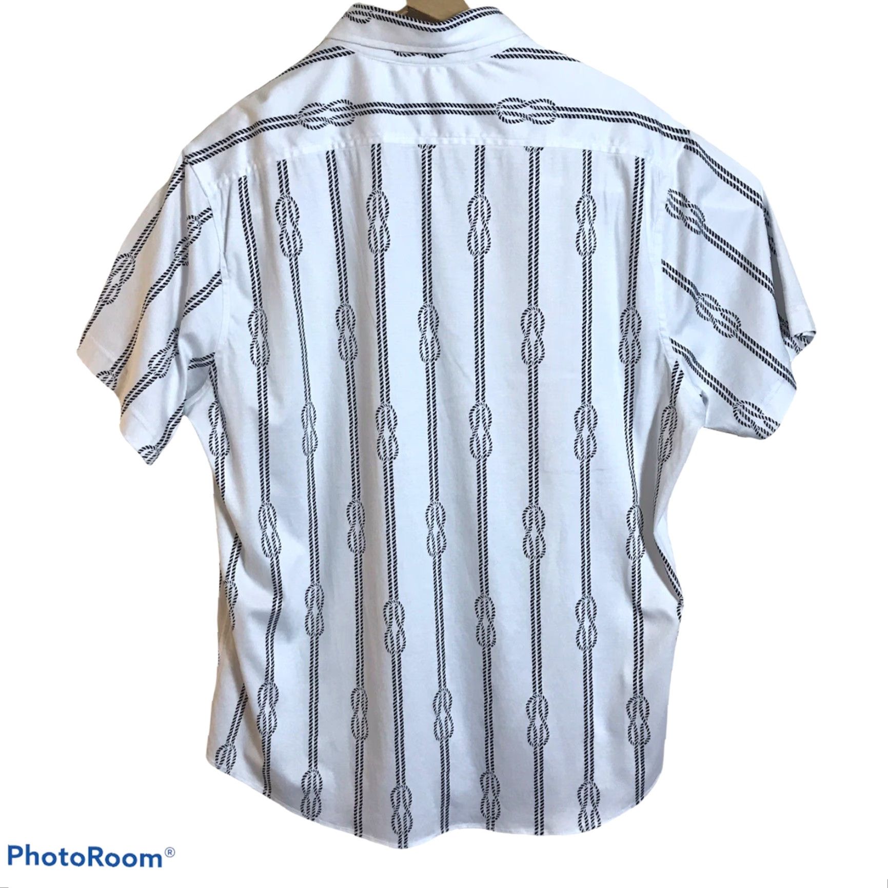 Cremieux CREMIEUX Classics Shirt Mens XL 100% Cotton Button Front Knit Rope Pattern 9 Size US XL / EU 56 / 4 - 5 Thumbnail