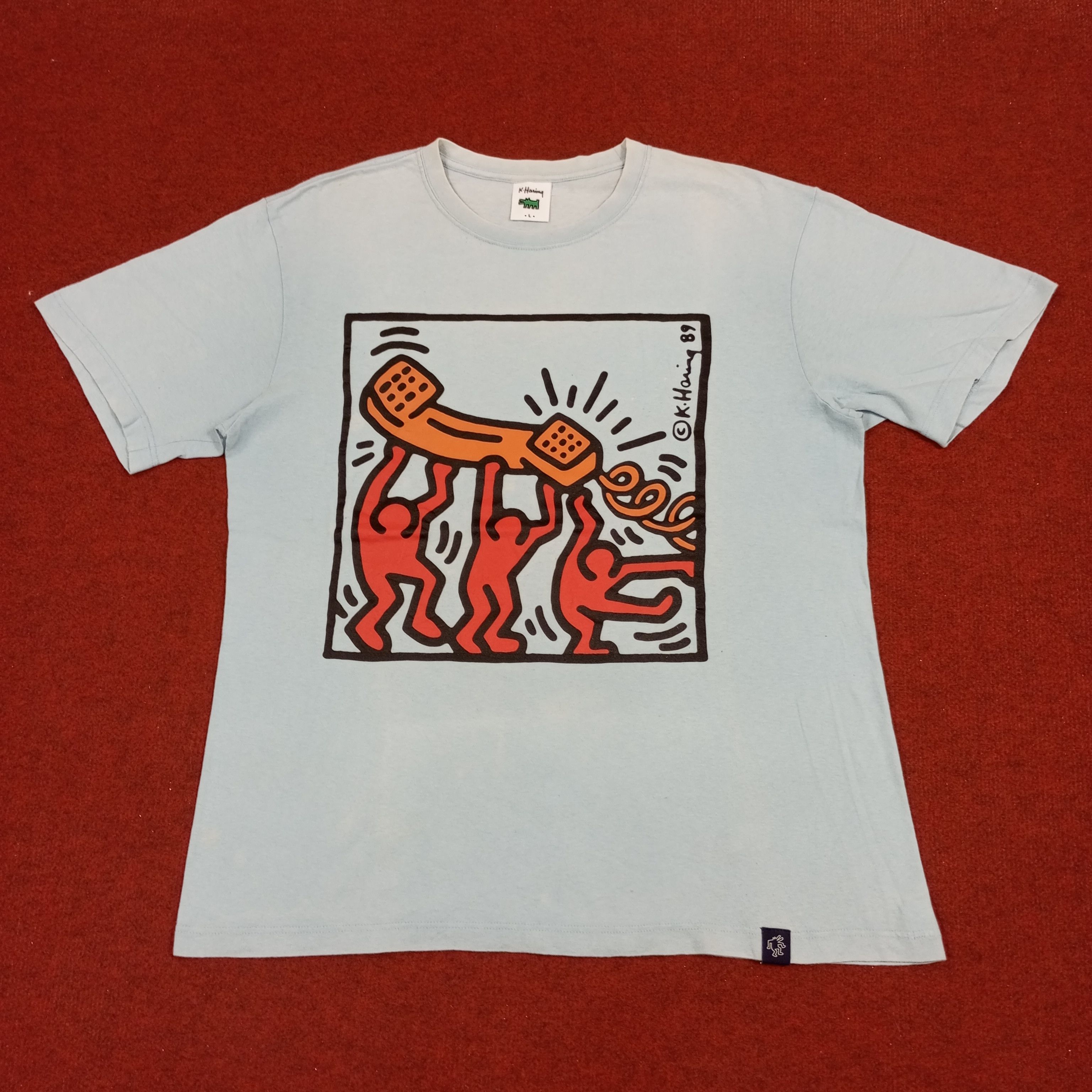 Japanese Brand × Keith Haring × Vintage Keith Haring X Uniqlo Streetwear Style Tshirt Size US L / EU 52-54 / 3 - 1 Thumbnail